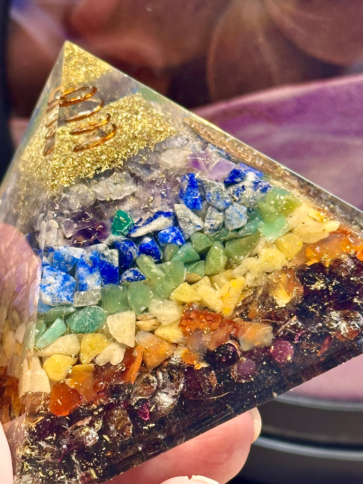 Orgonite Pyramidale "Équilibre et Harmonie"