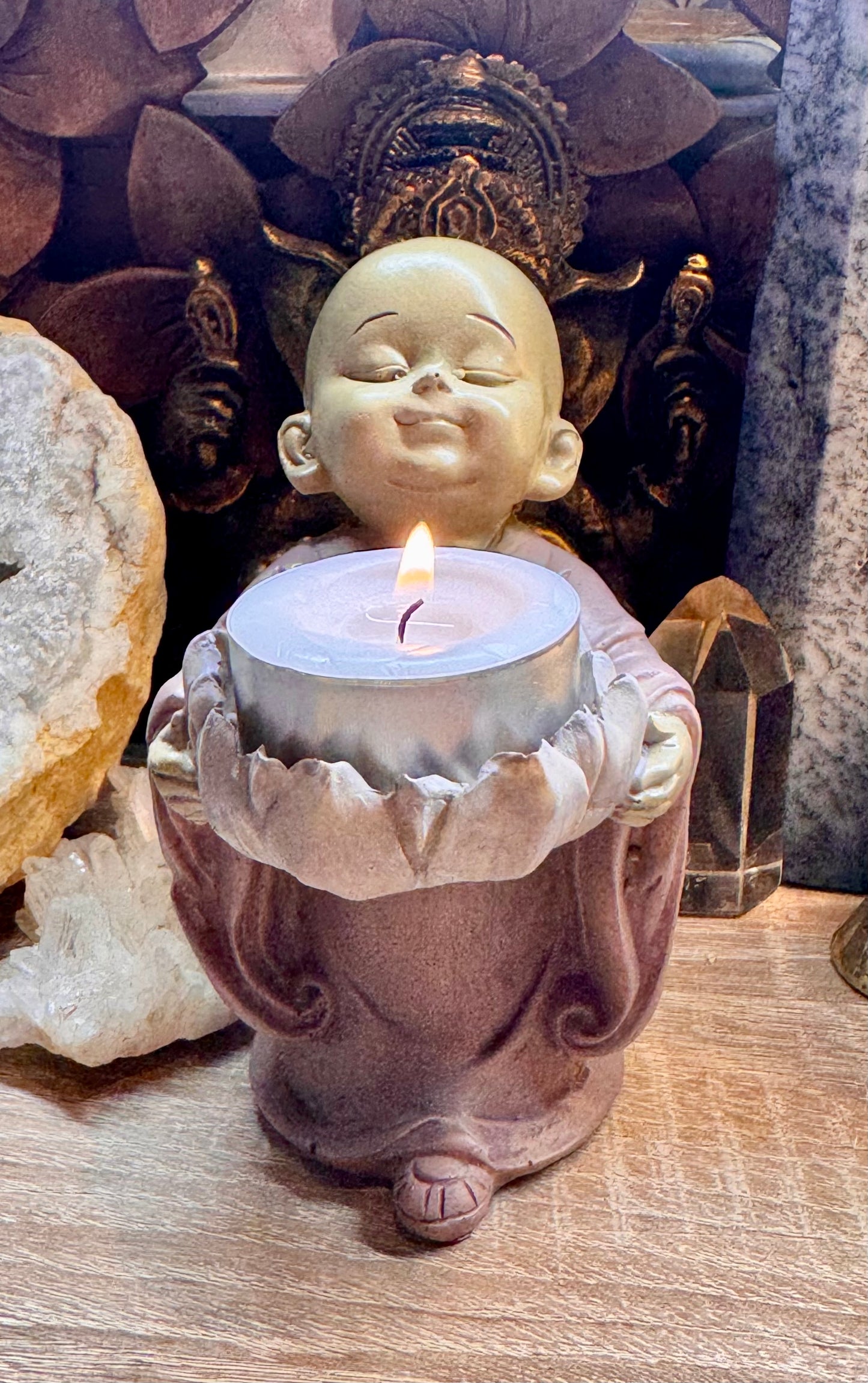Bébé Bouddha debout bougeoir