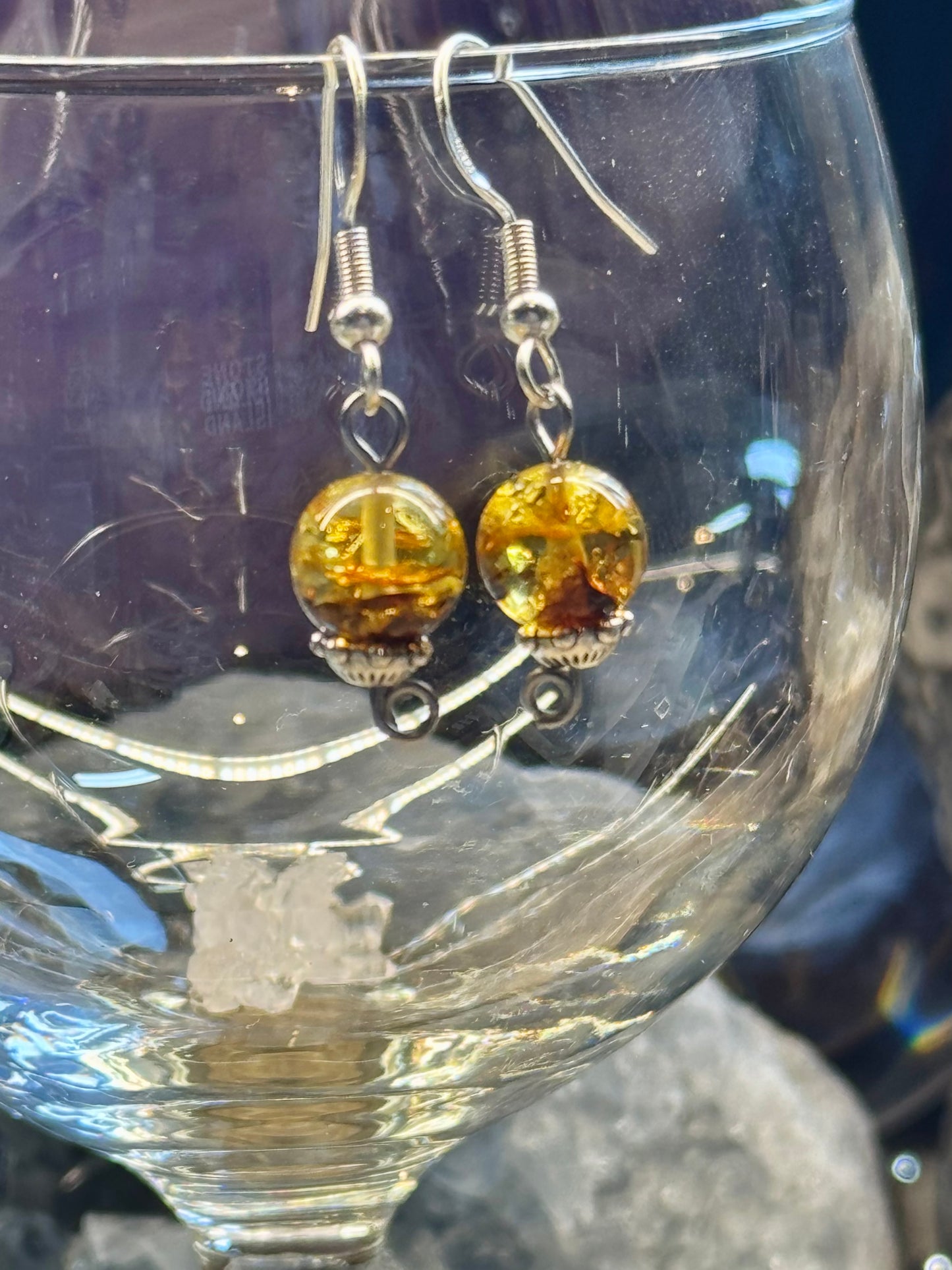 Boucles d’oreilles Ambre
