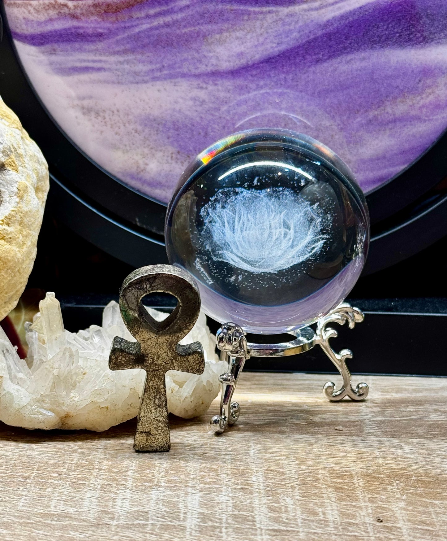 Croix de Ânkh en Pyrite