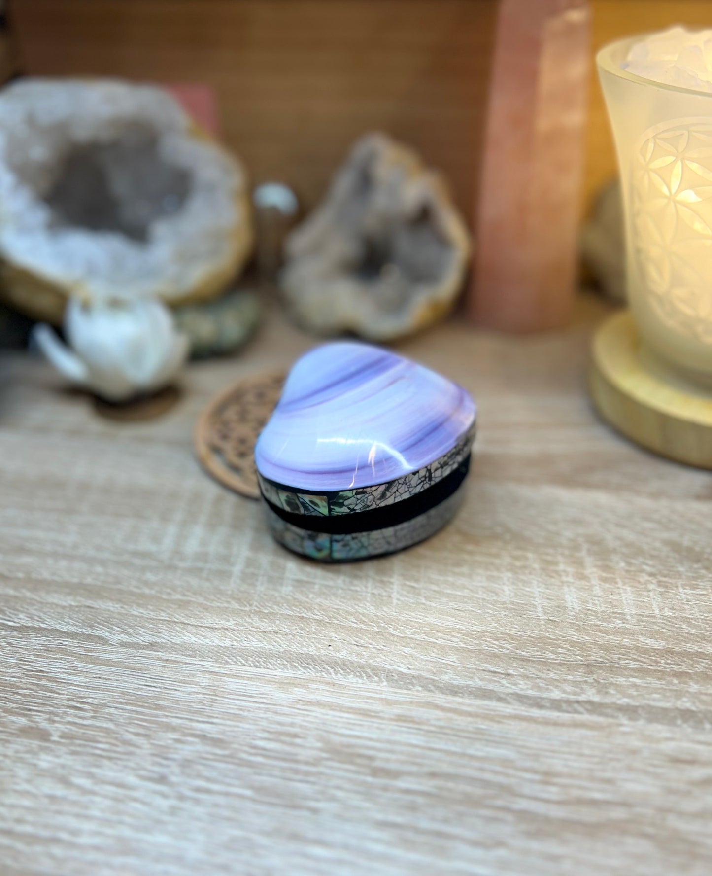 Boîte à bijoux coquillage et abalone
