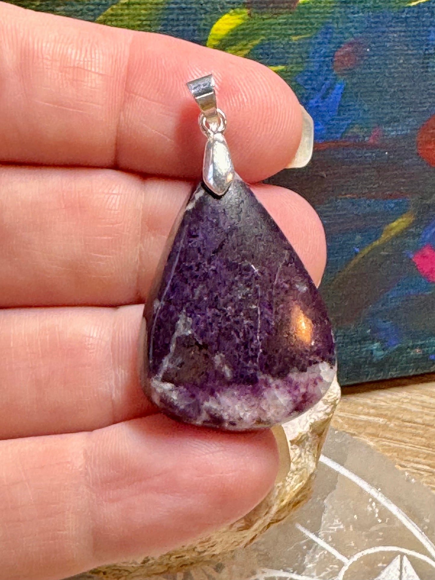 Pendentif de lépidolite