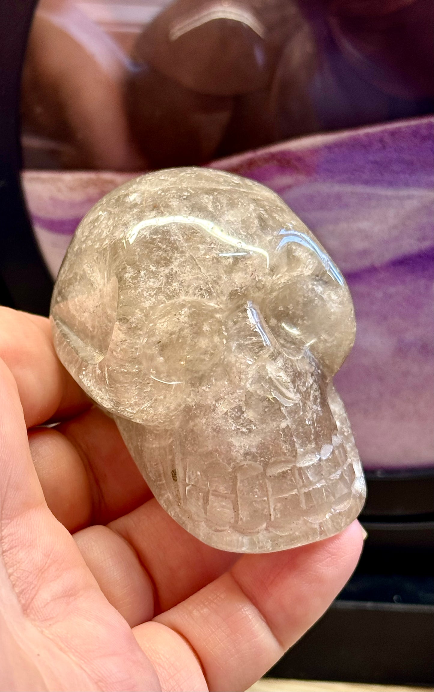 Crâne de Quartz Fumé