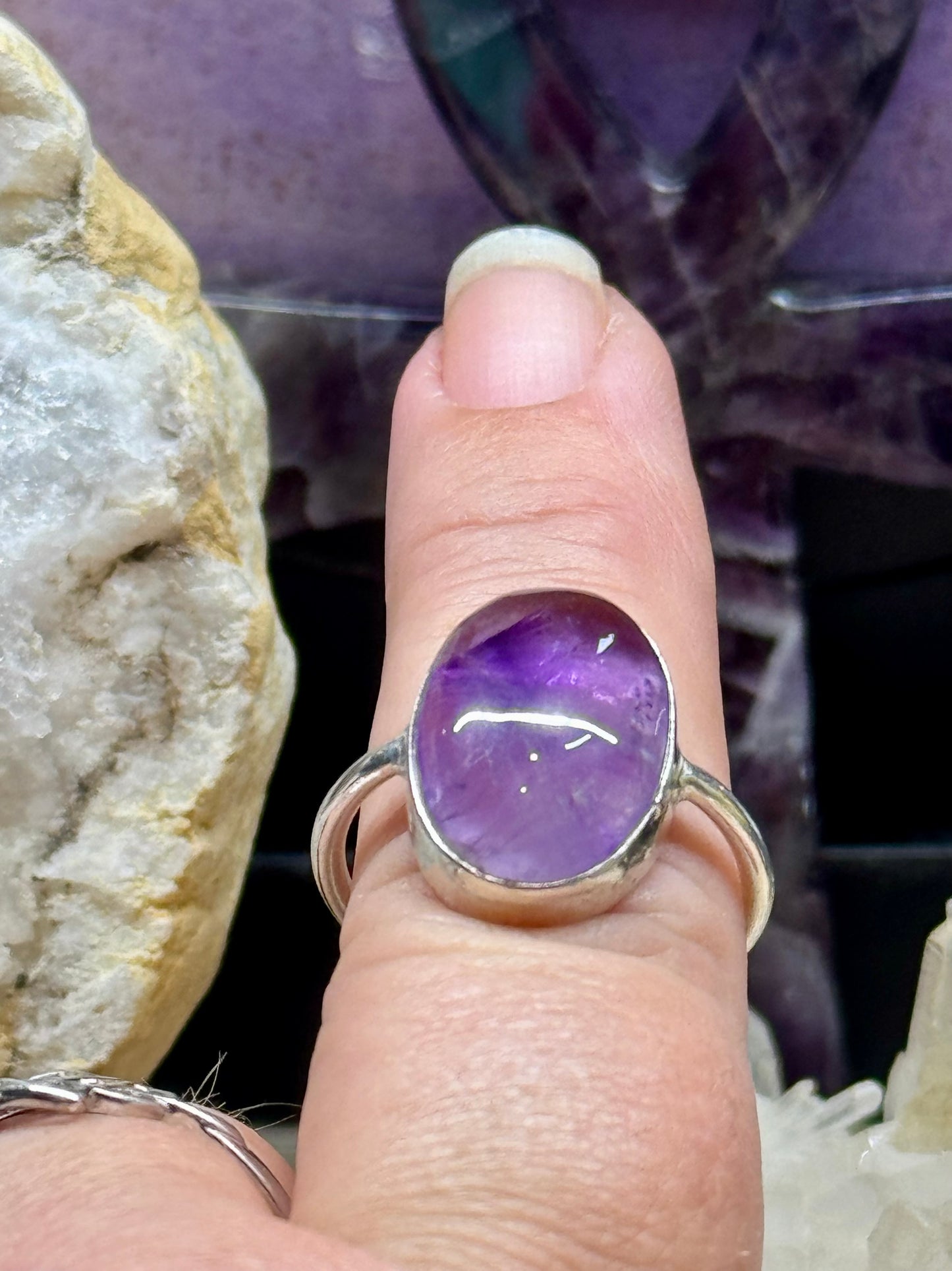 Bague Améthyste en argent