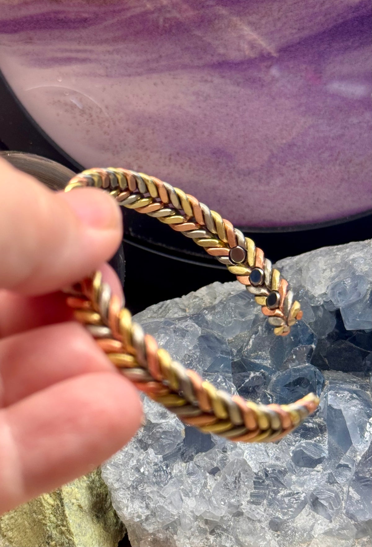 Bracelet magnétique avec aimants - D