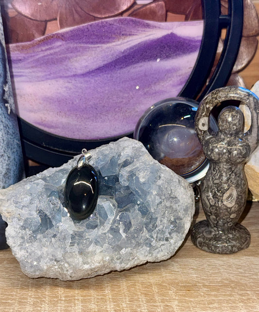 Pendentif d’obsidienne Oeil céleste 1
