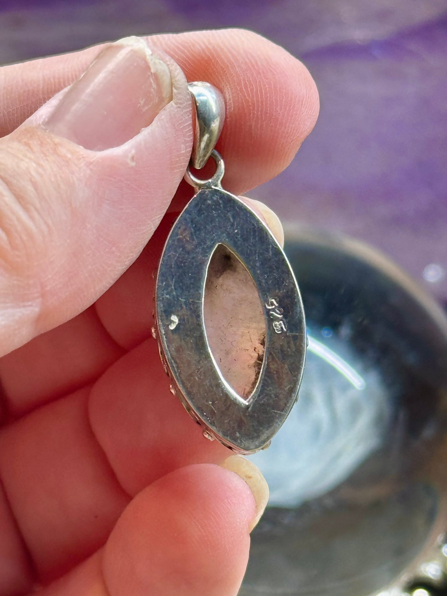 Pendentif de Pierre de Lune Arc-en-ciel