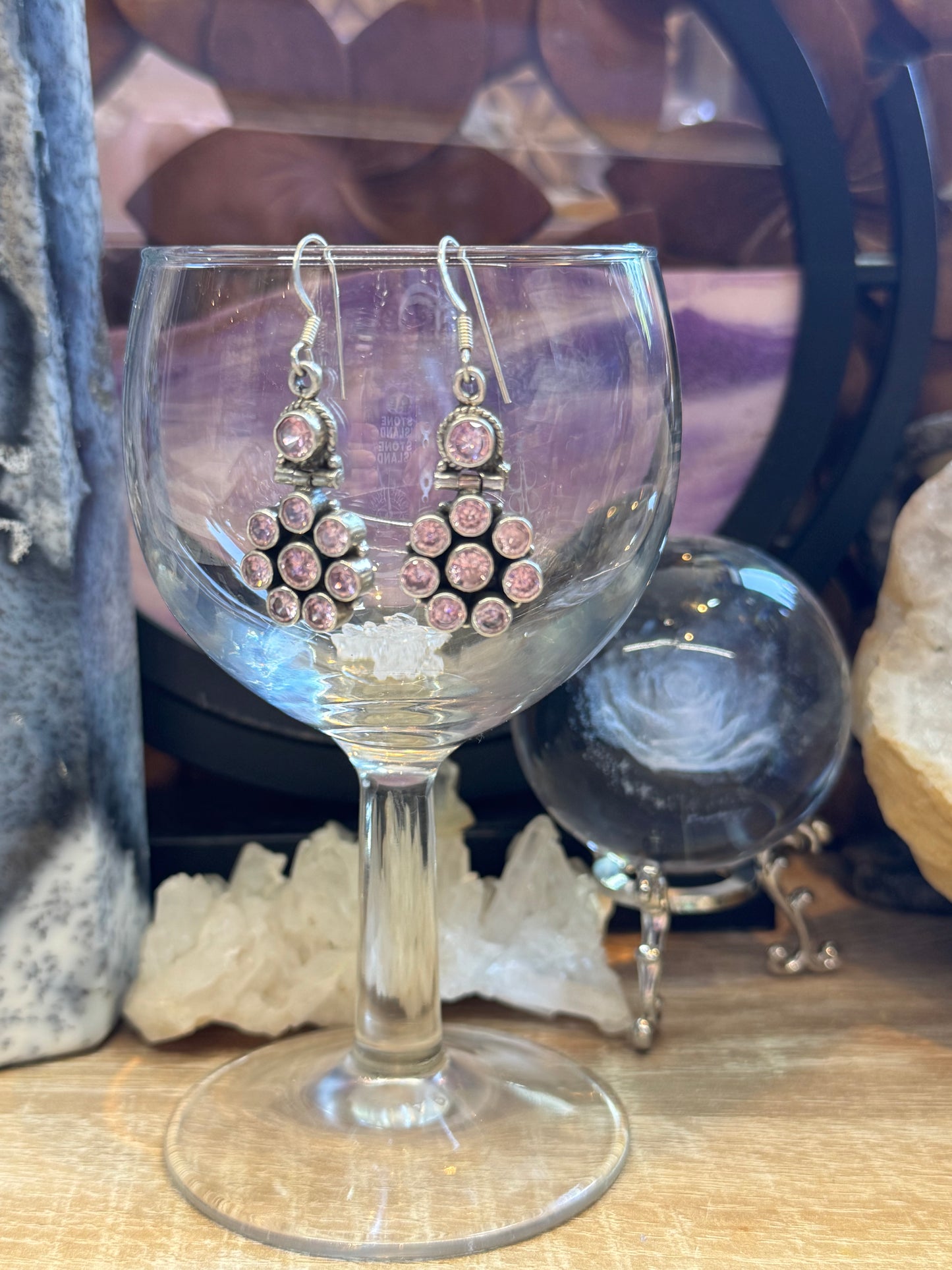 Boucles d’oreilles de Topaze Rose