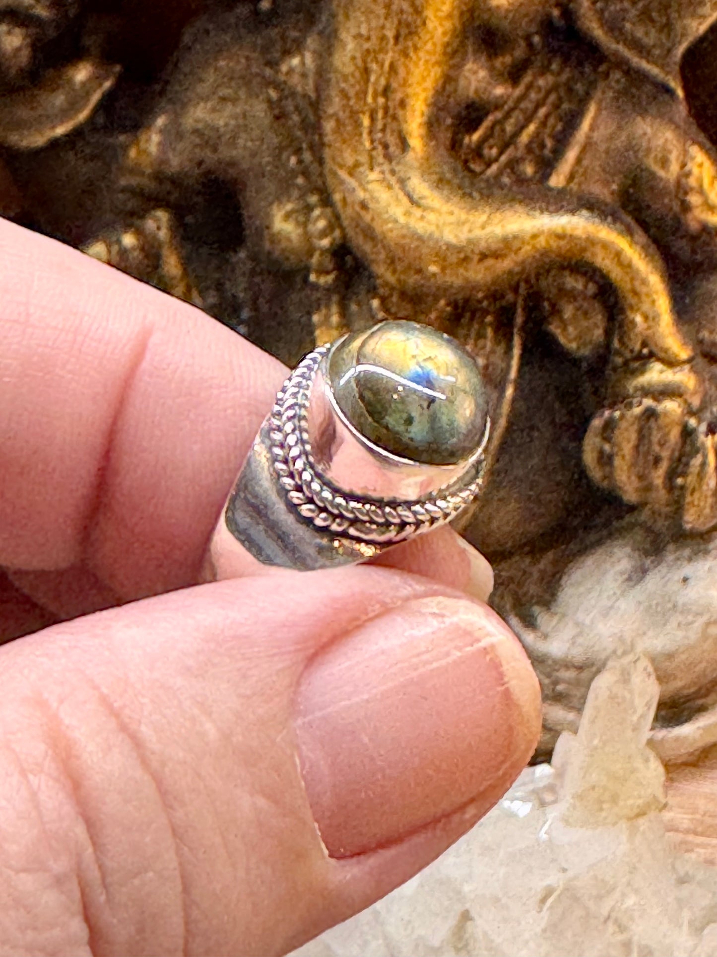Chevalière labradorite