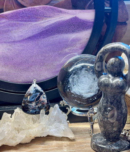 Pendentif de Piétersite bleue
