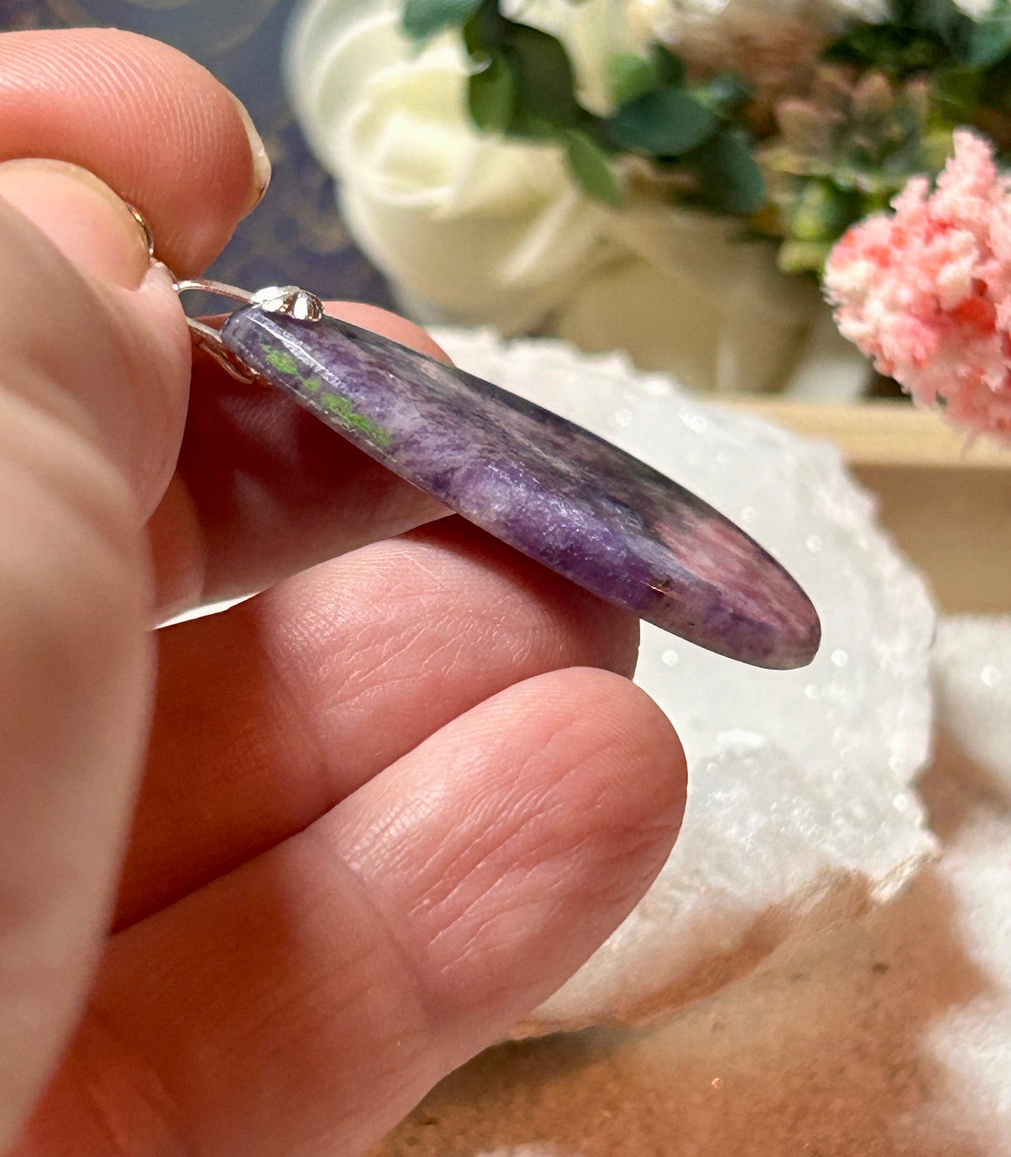 Pendentif de lépidolite