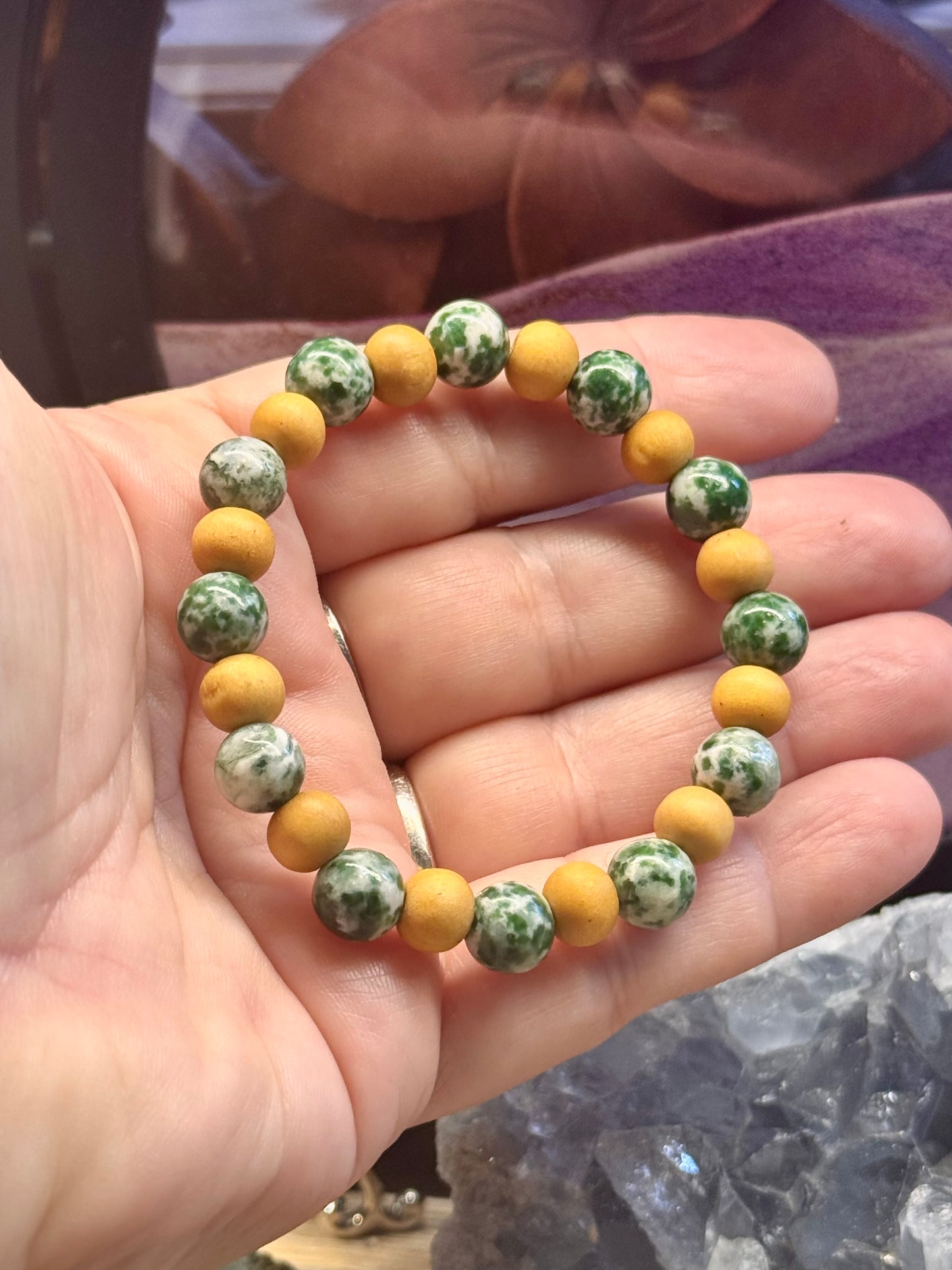 Bracelet de lithothérapie "Retrouver calme et Apaisement"