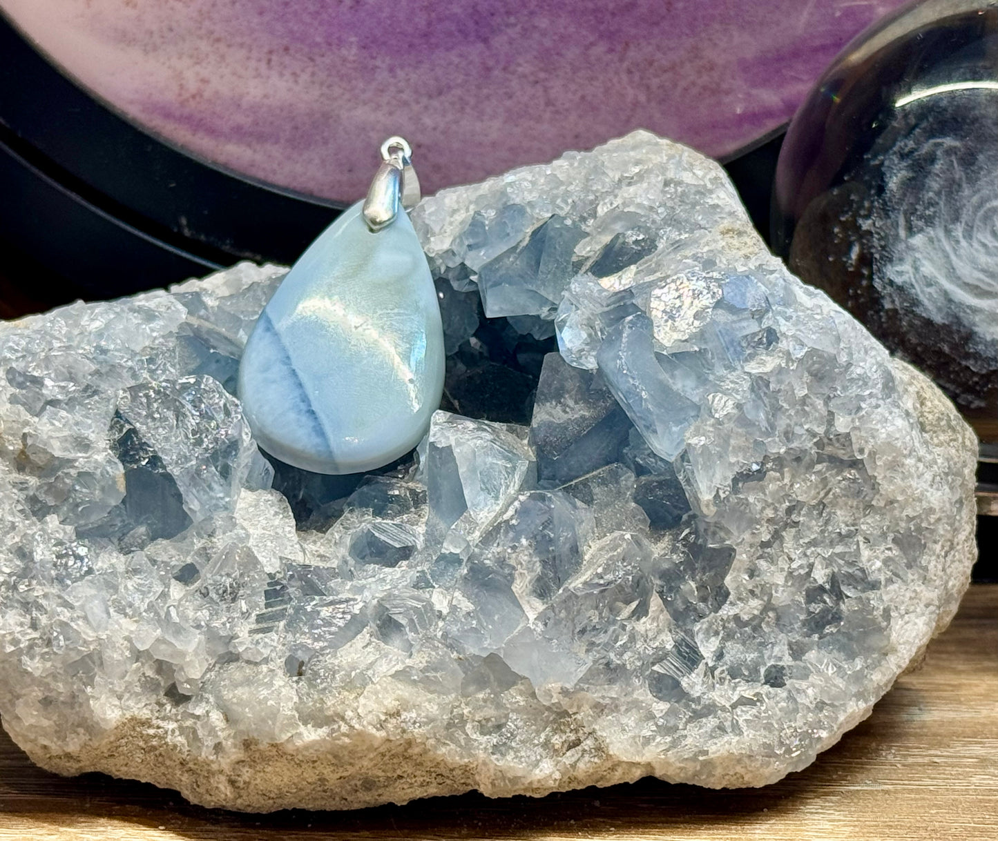 Pendentif d’Opale Bleue