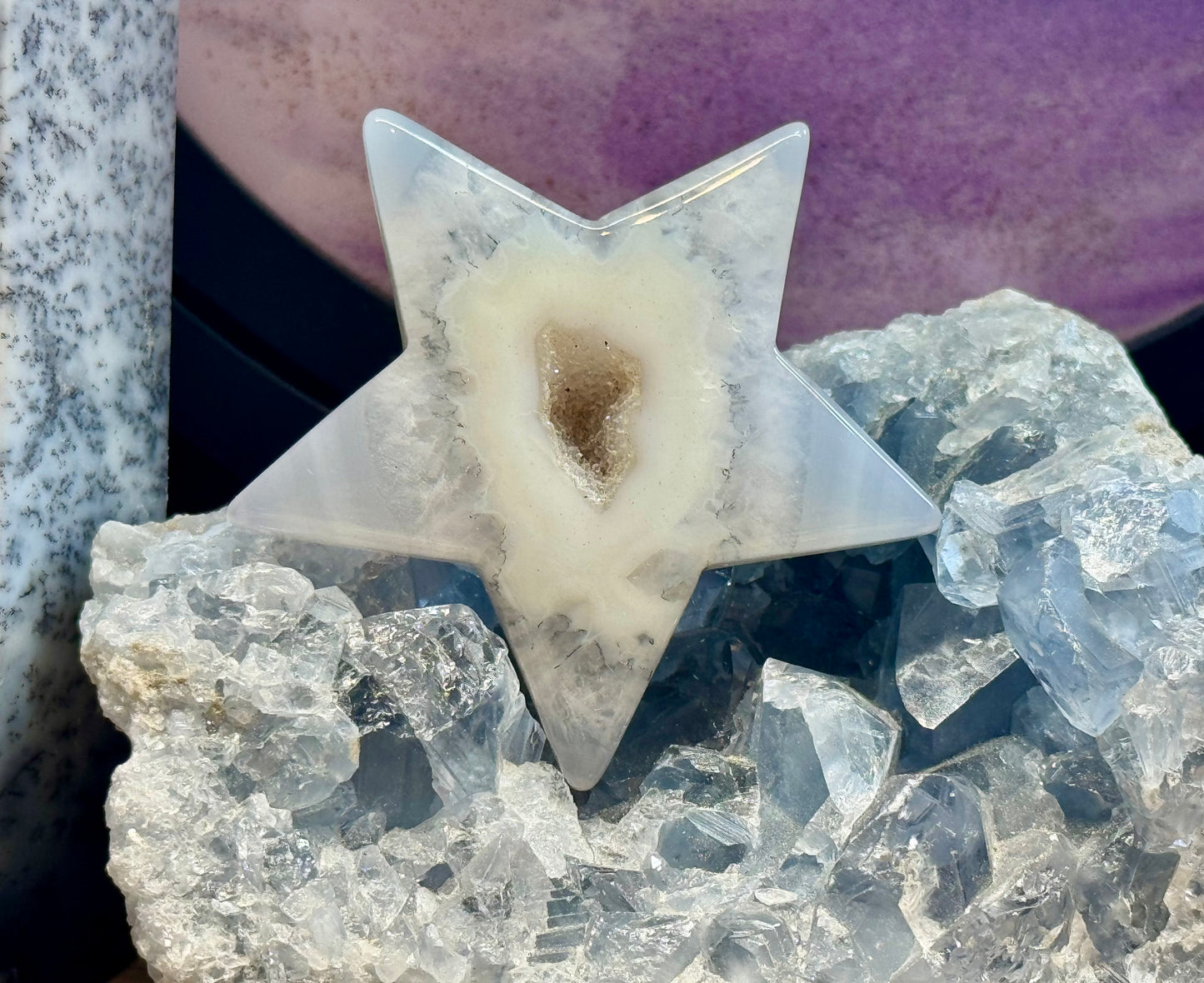 Agate druse en étoile