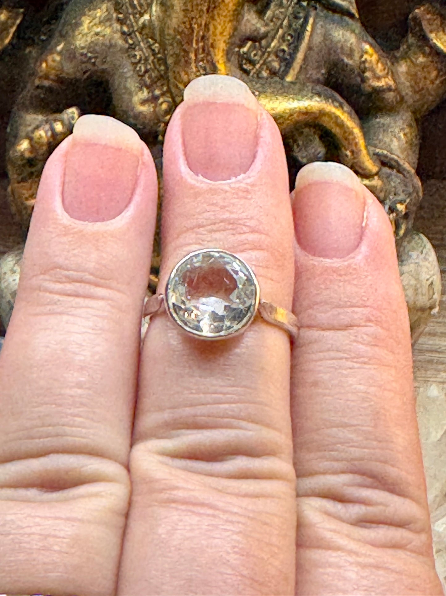 Bague en Quartz Blanc