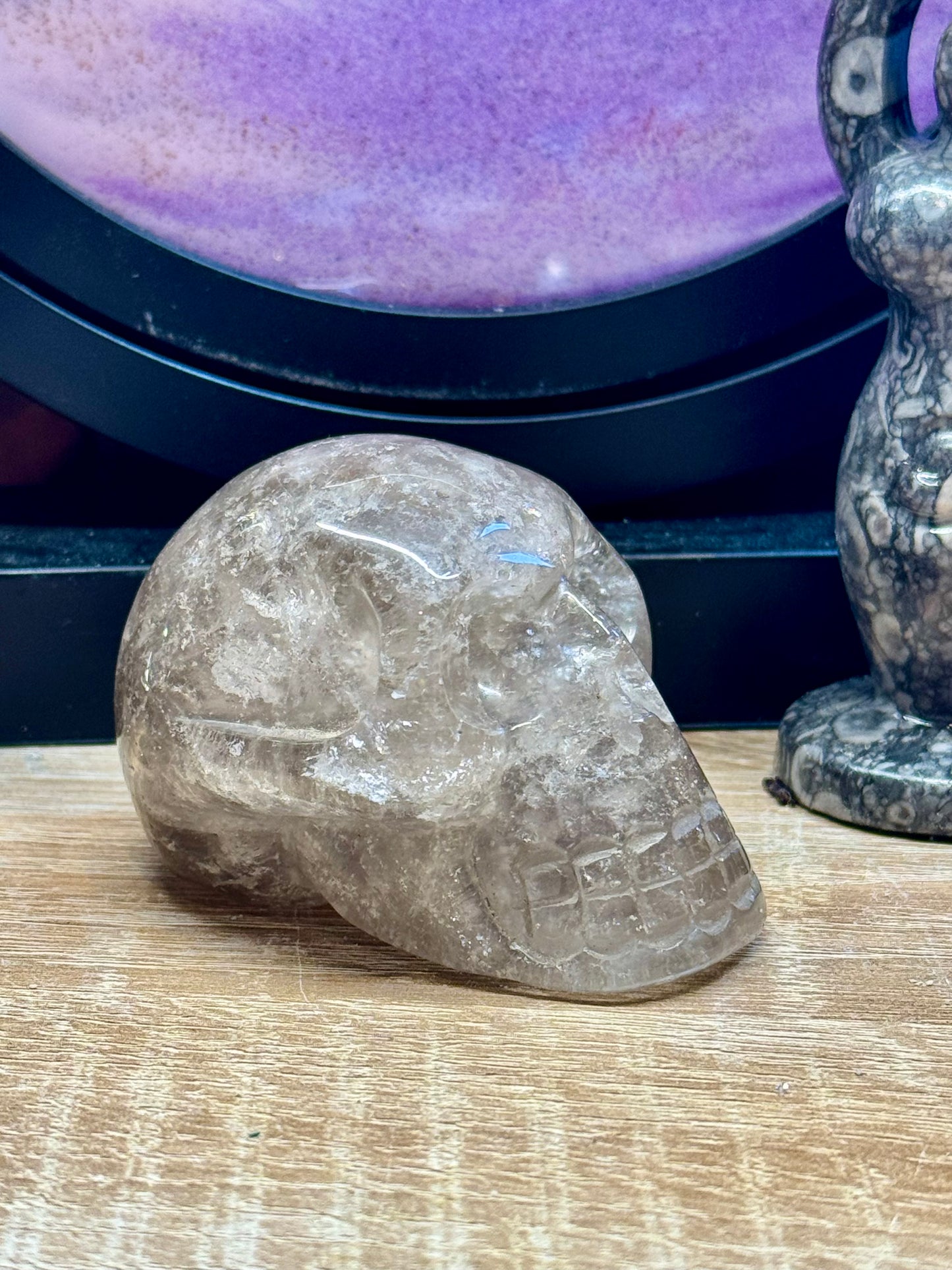 Crâne de Quartz Fumé