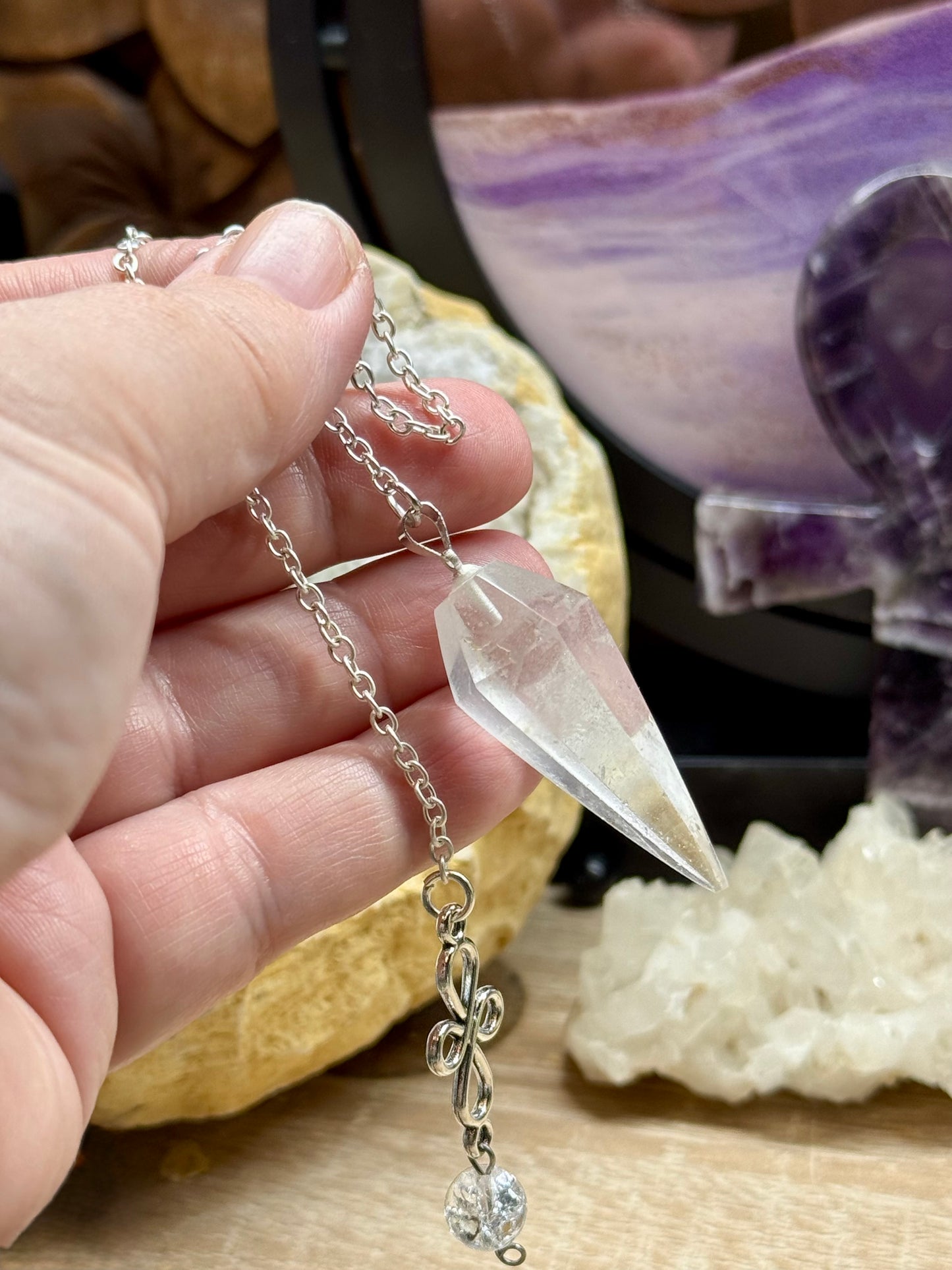 Pendule Cristal de roche - Noeud