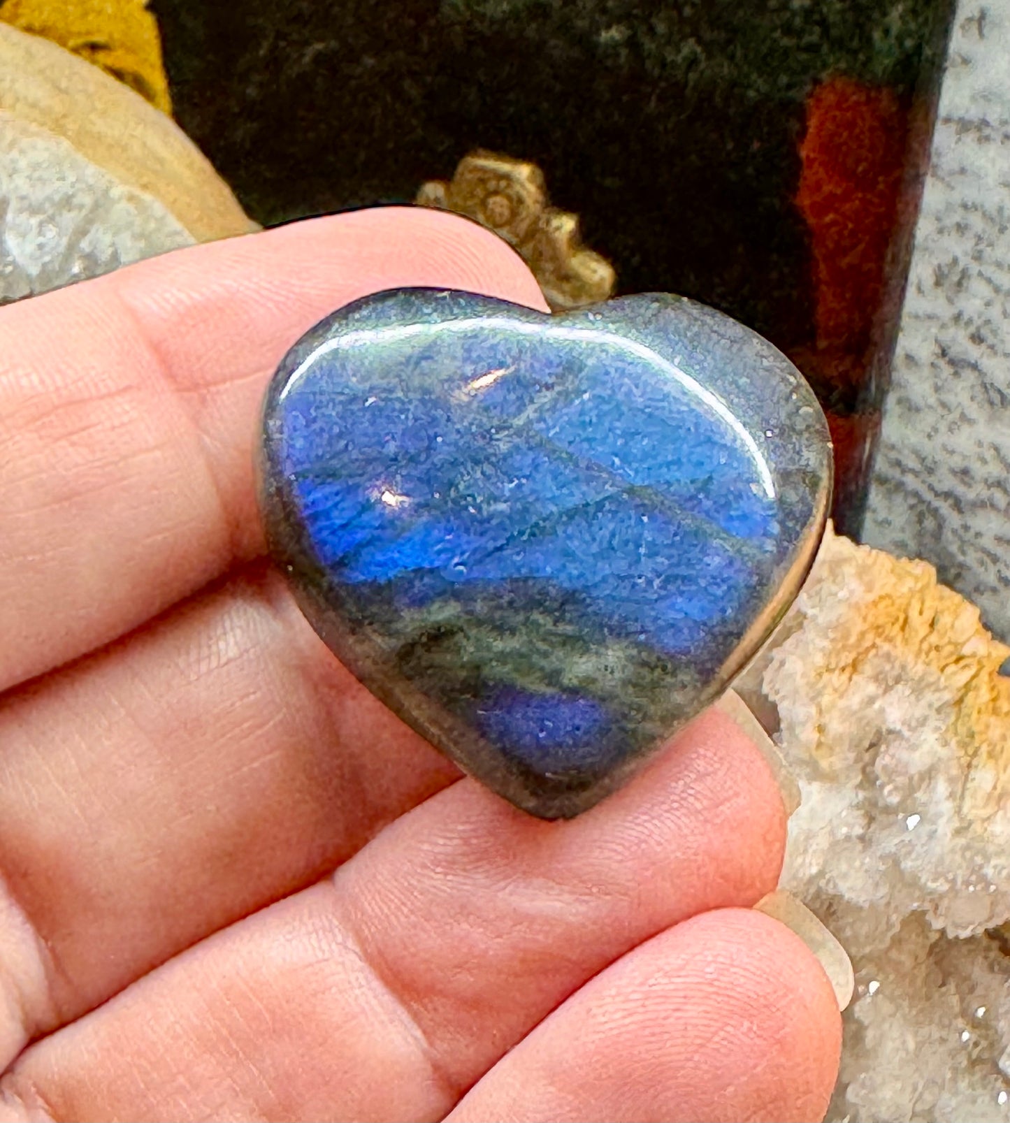 Cœur en labradorite