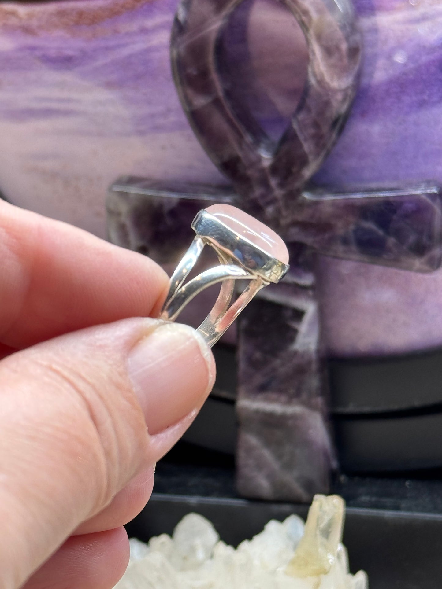 Bague Quartz Rose T54
