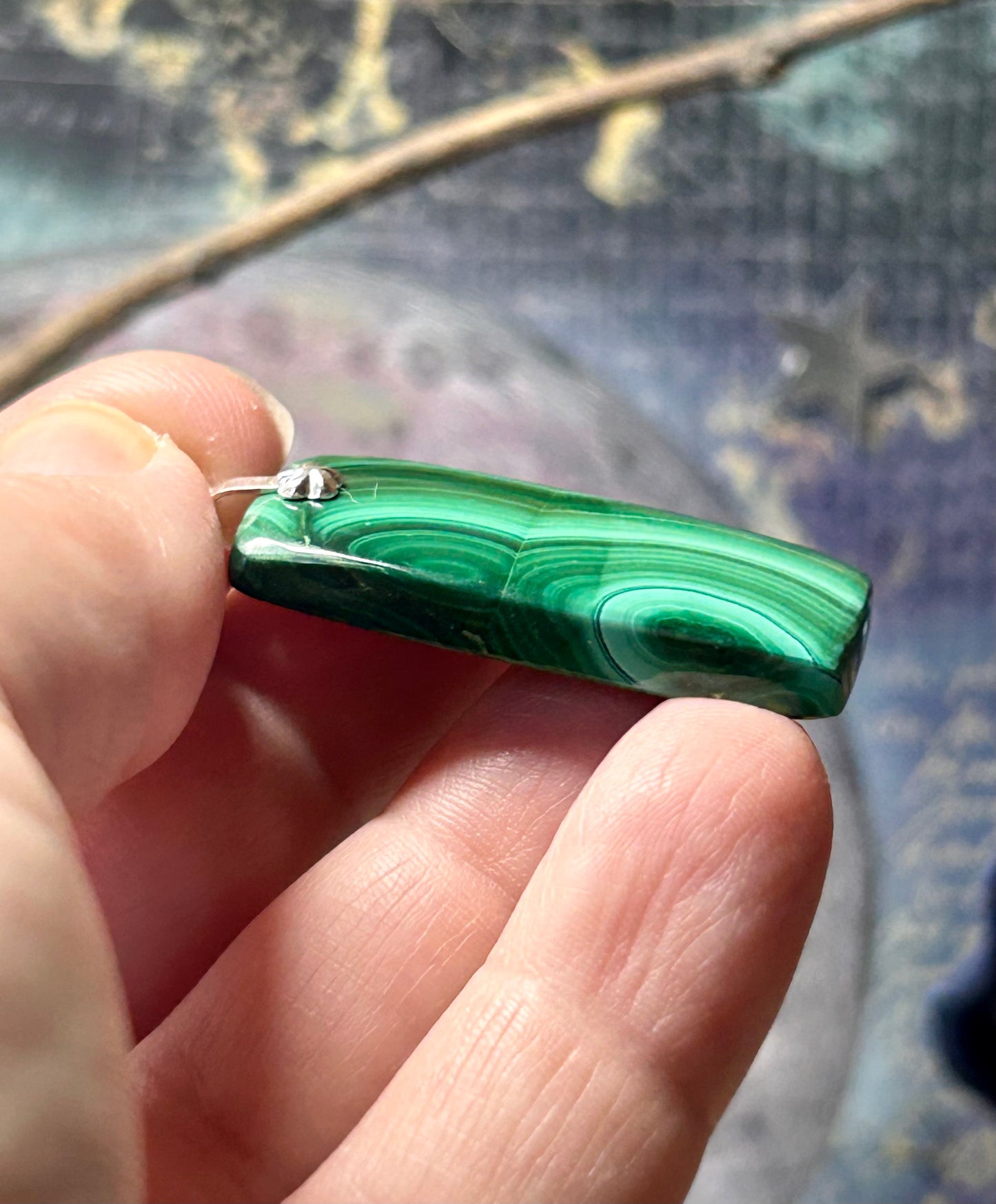 Pendentif de malachite