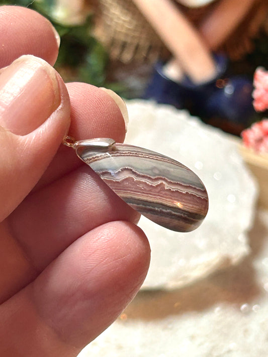 Pendentif de rhodochrosite