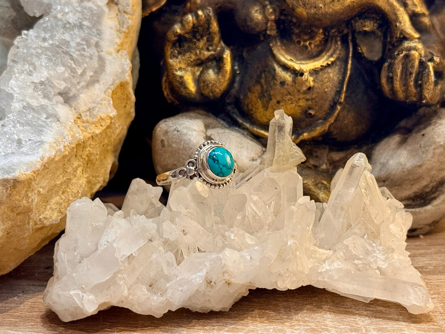Bague de turquoise stabilisée T52