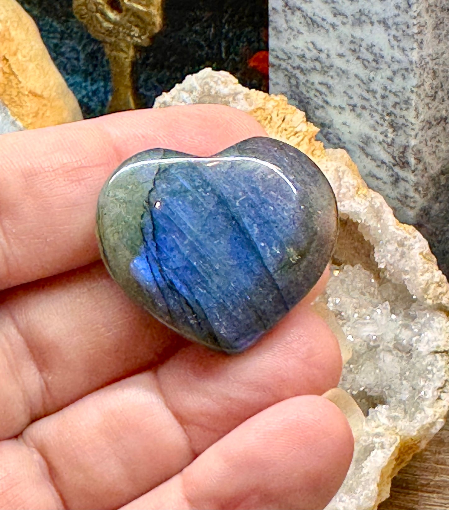 Cœur en labradorite