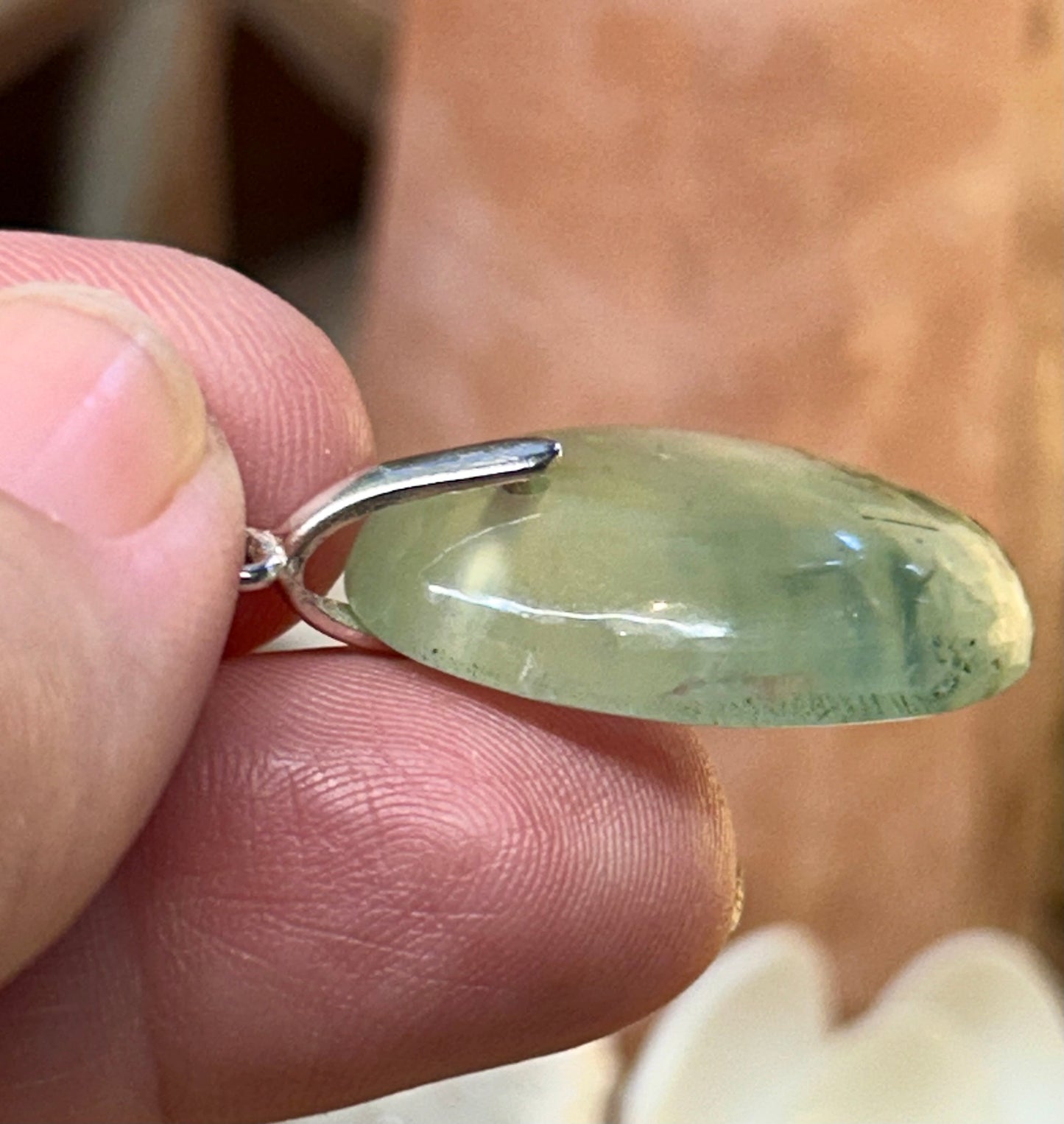 Pendentif de préhnite