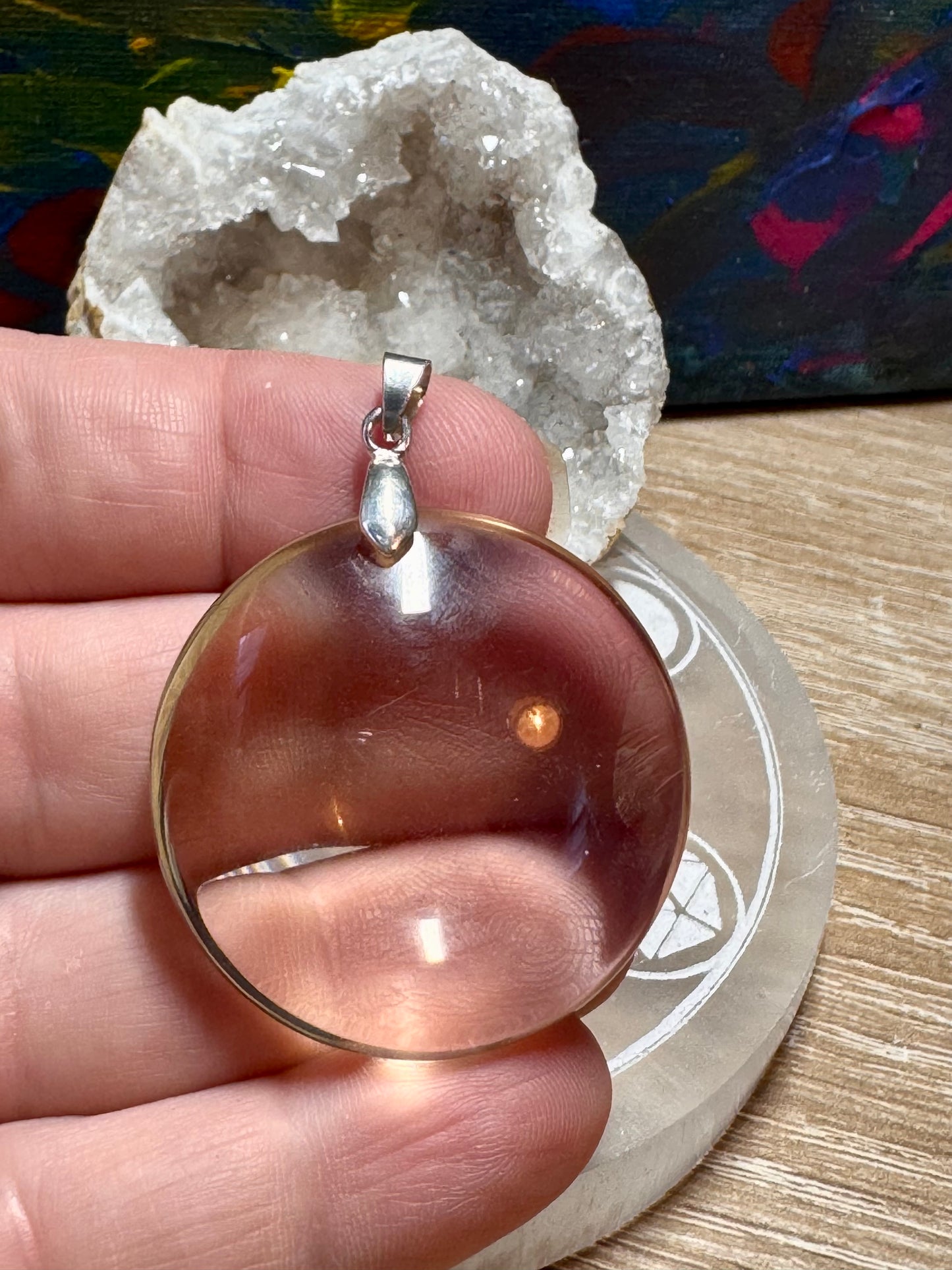 Pendentif en citrine naturelle