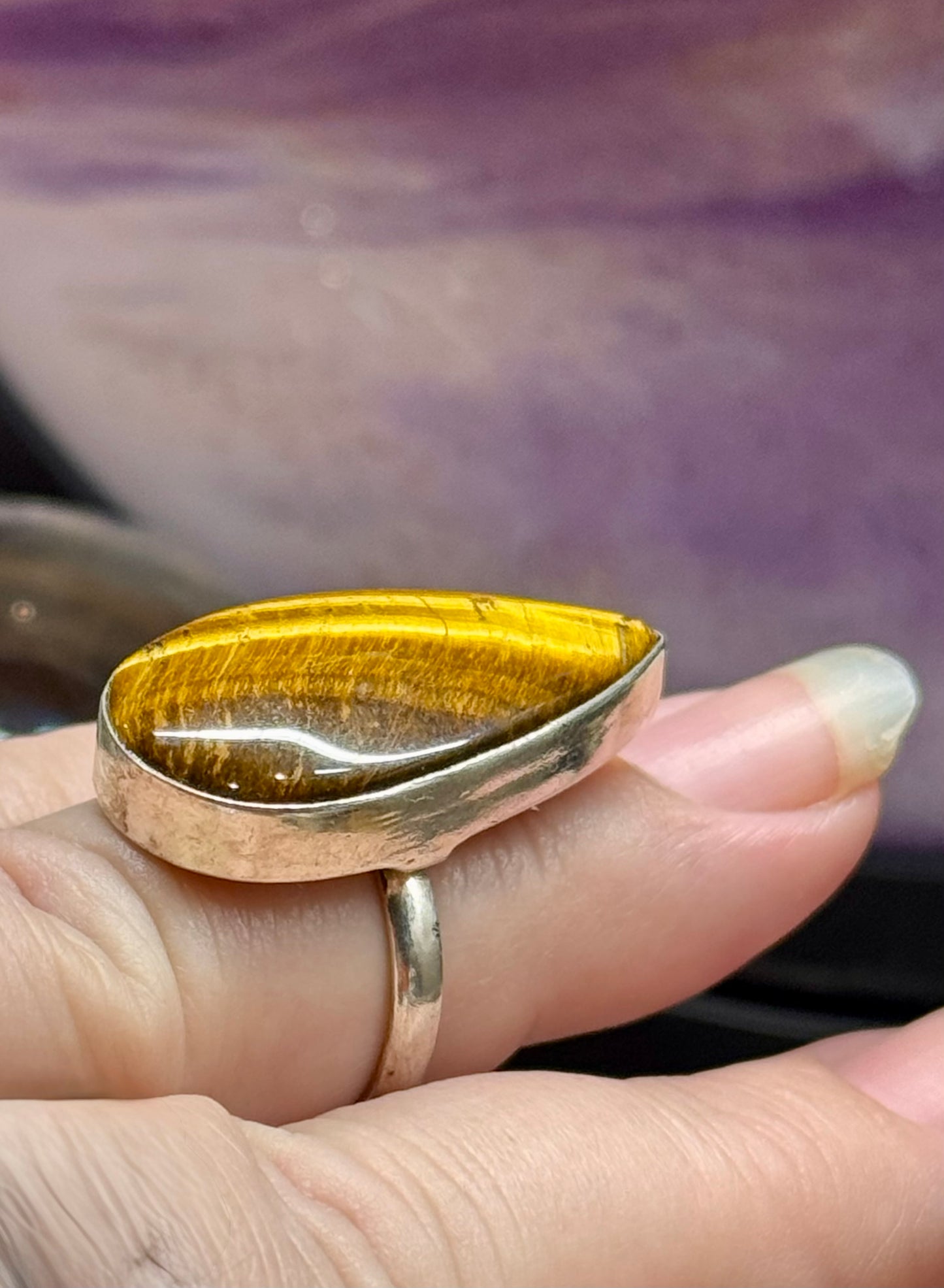 Chevalière en Œil de tigre