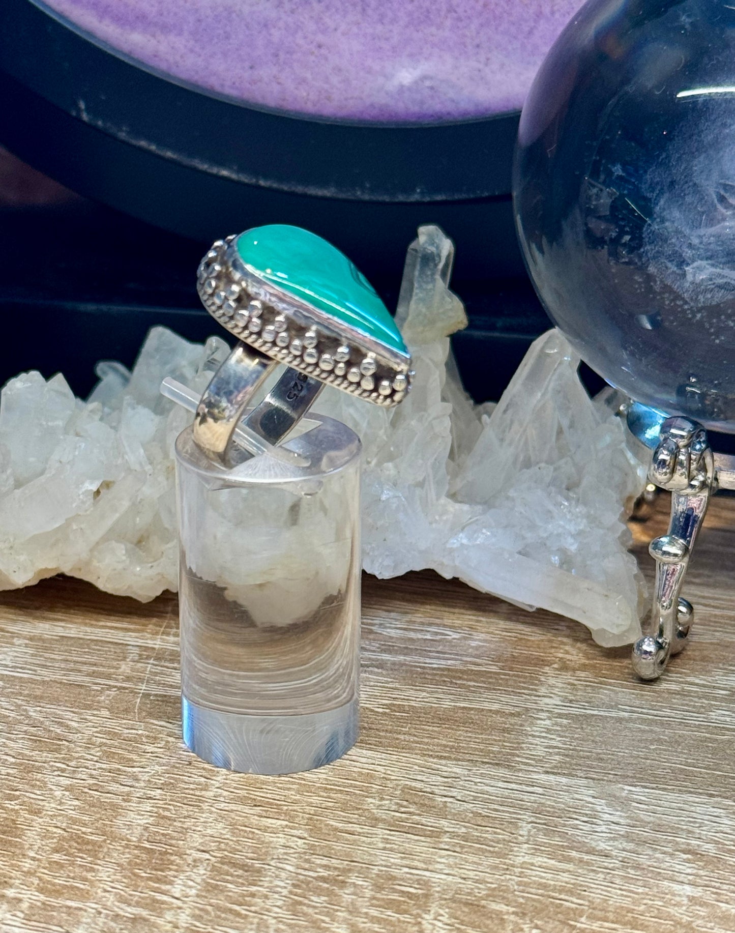 Bague Malachite T52