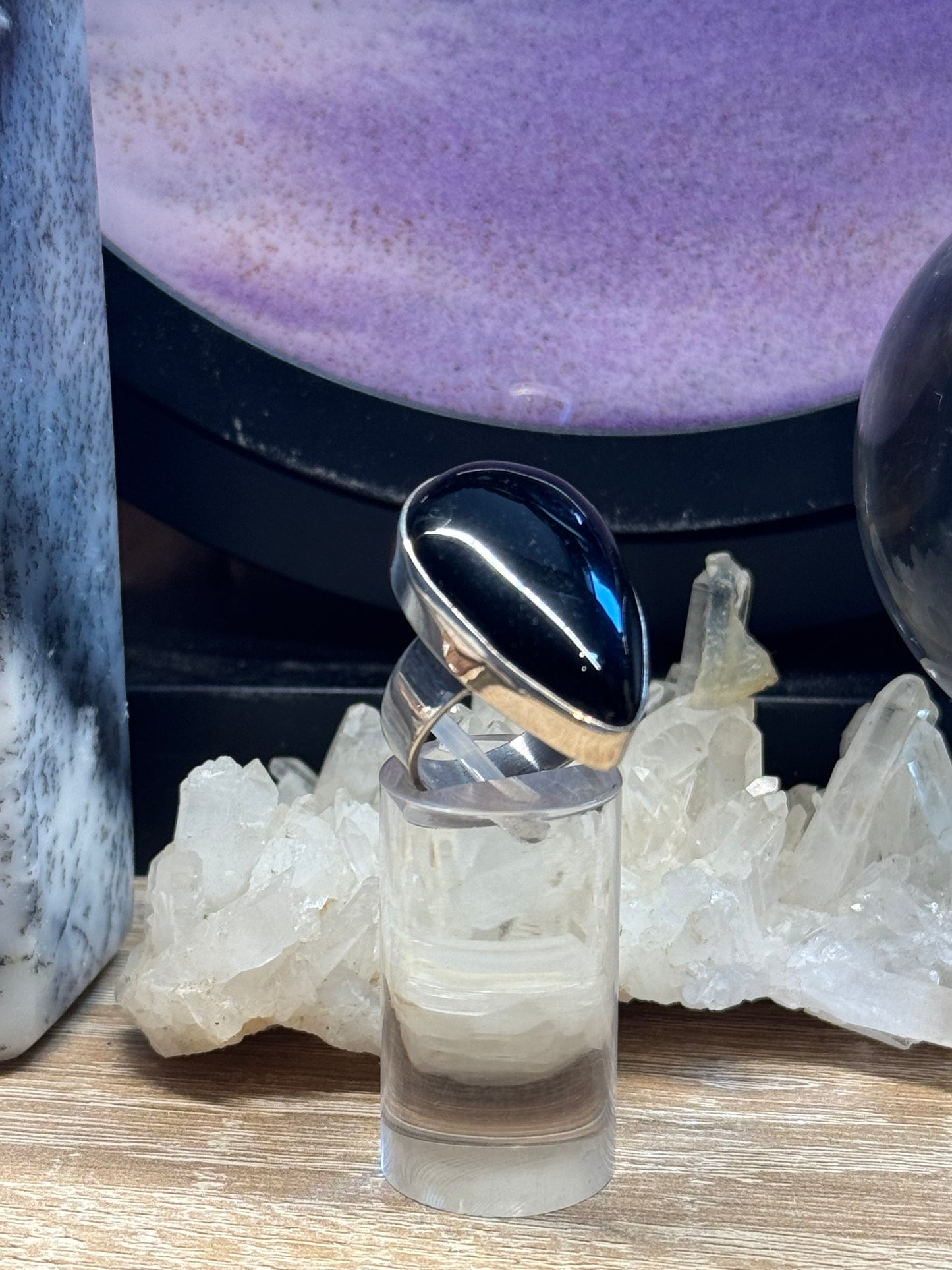 Bague en Onyx Noir T55