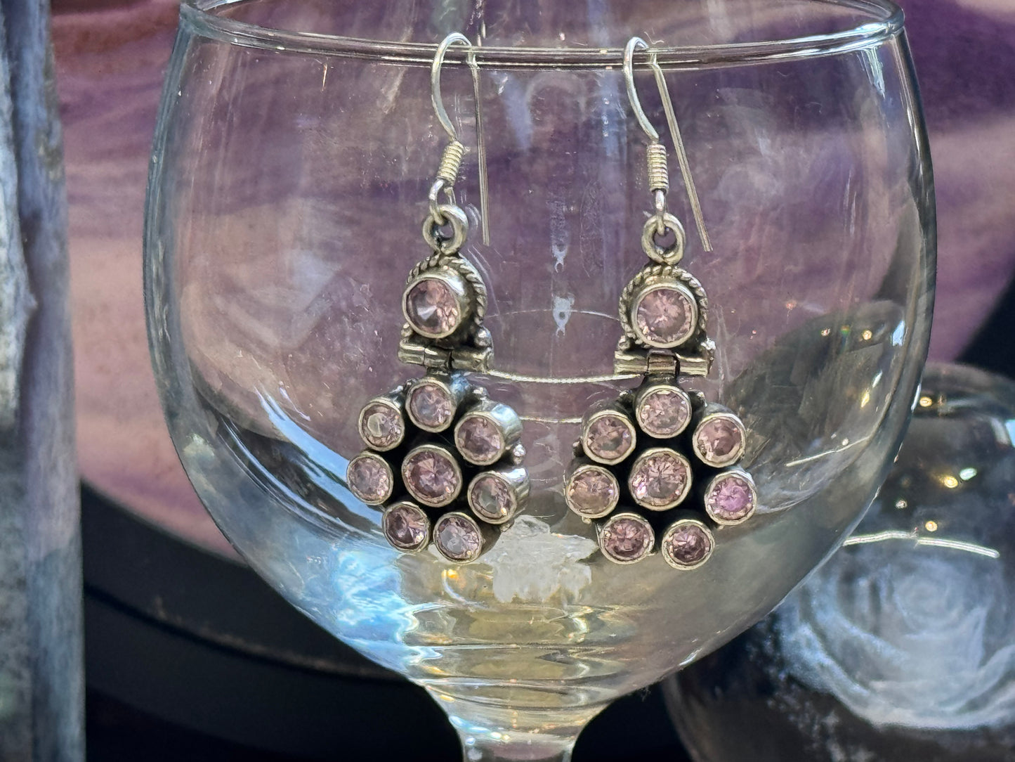 Boucles d’oreilles de Topaze Rose