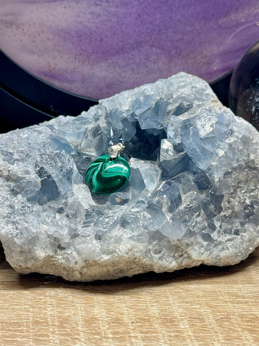 Pendentif de Malachite rond