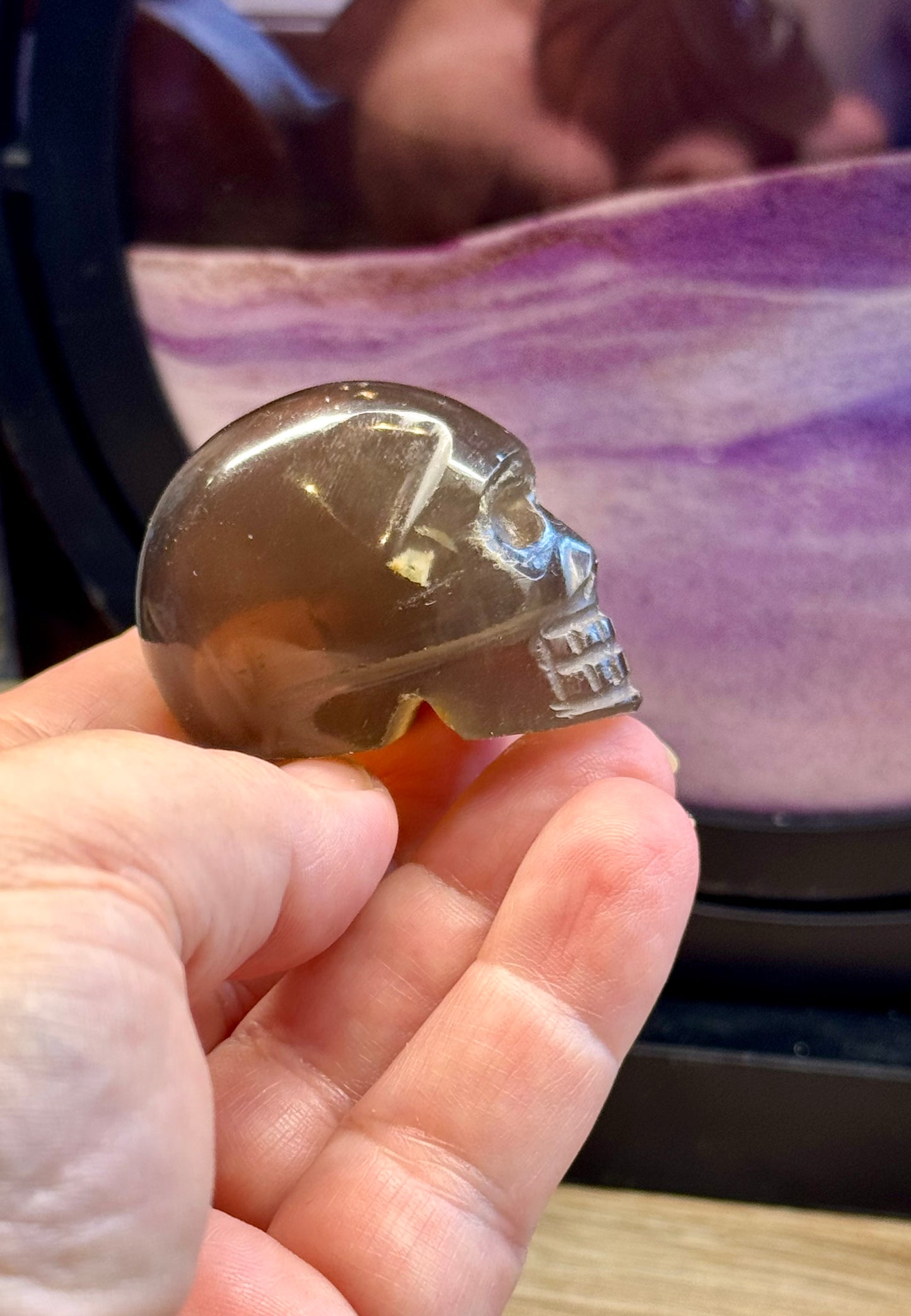 Crâne de Quartz Fumé