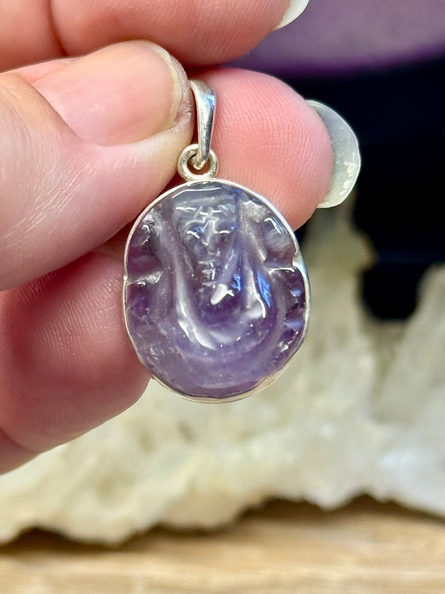 Pendentif artisanal Ganesh en Améthyste