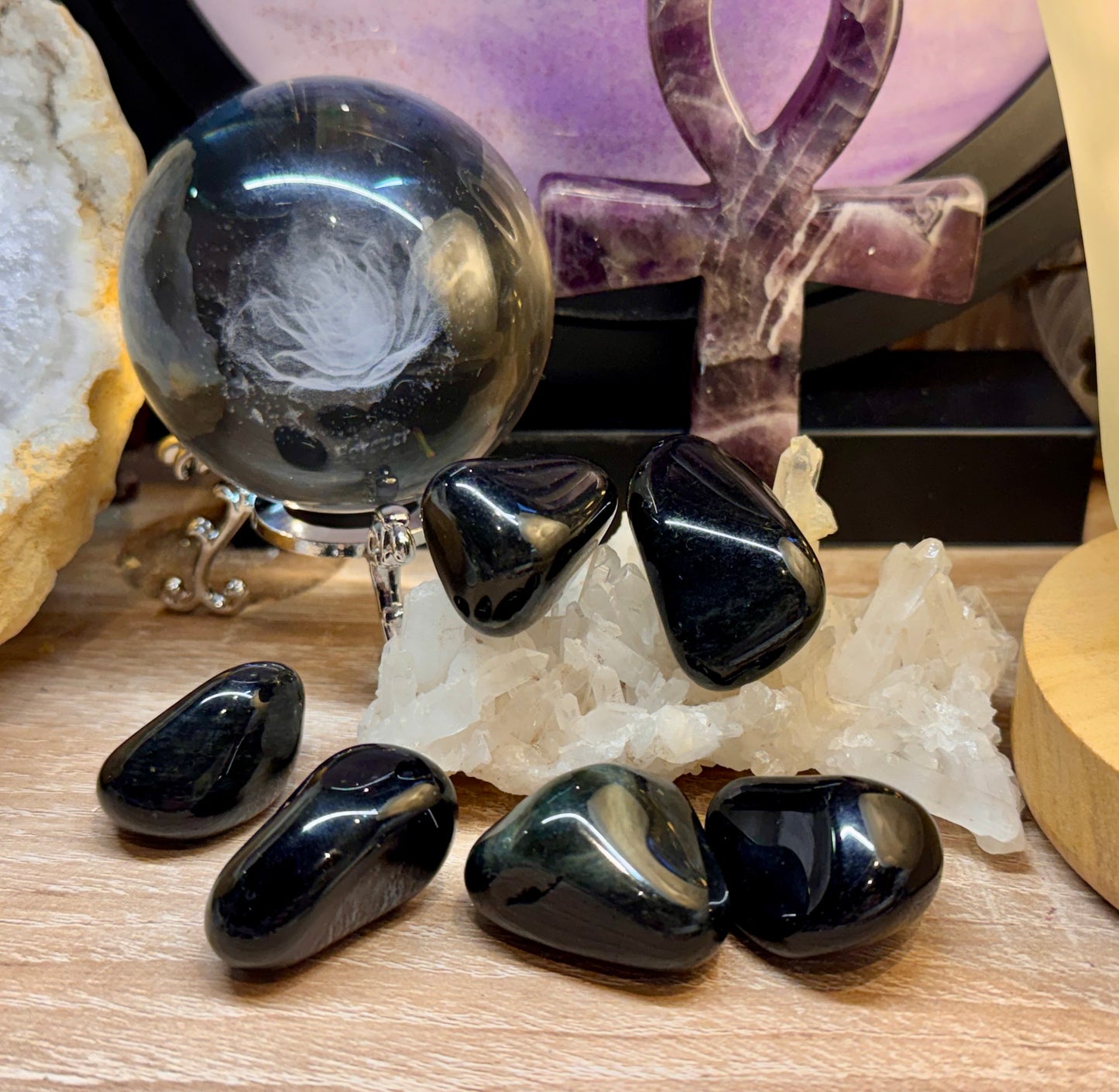 Pierre roulée d’Obsidienne Velours