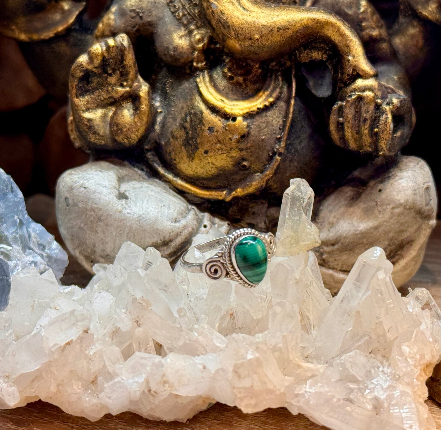 Bague malachite T54