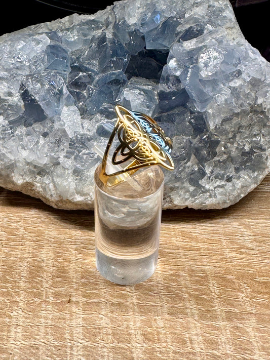 Bague Noeud de Sorcière doré