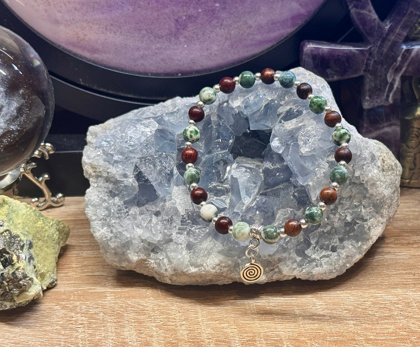 Bracelet de lithothérapie "Retrouver calme et Apaisement"