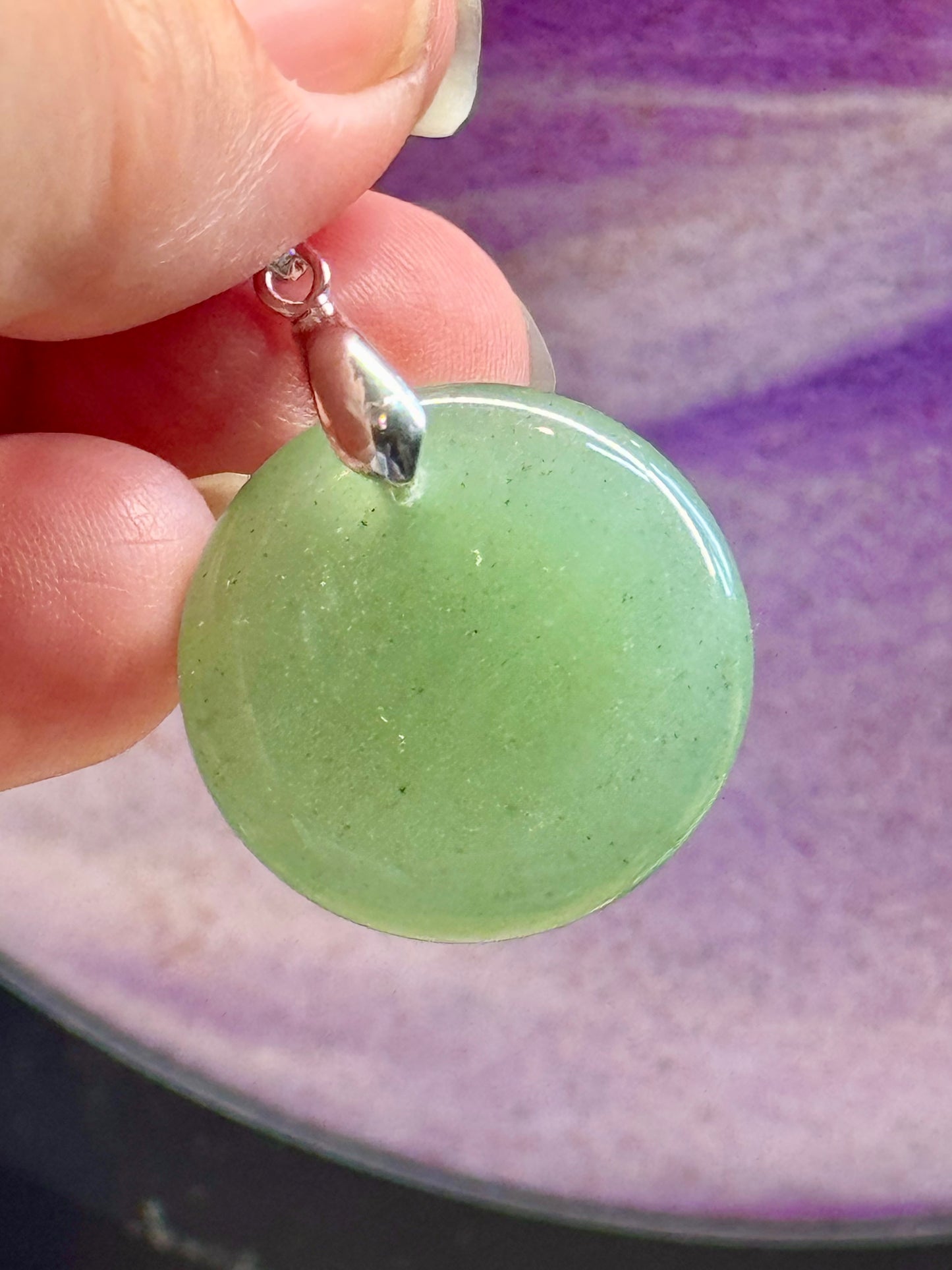Pendentif en Aventurine verte 1 - Lotus