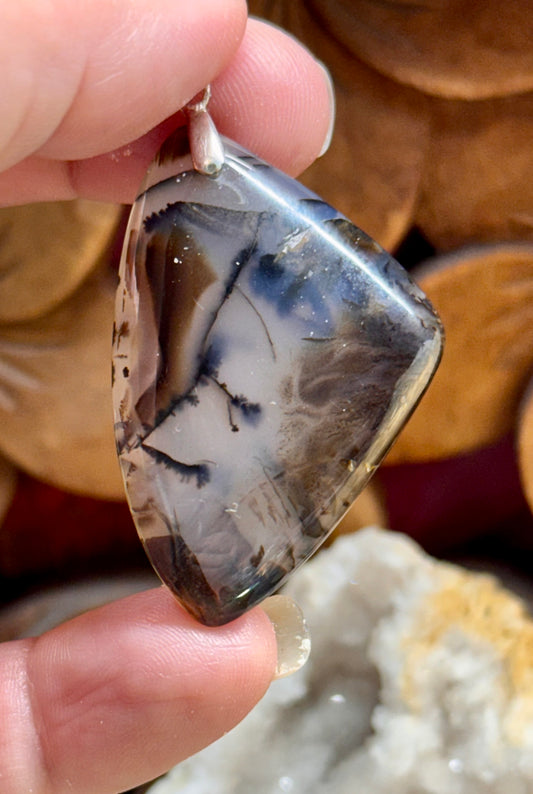 Pendentif d’agate dendritique