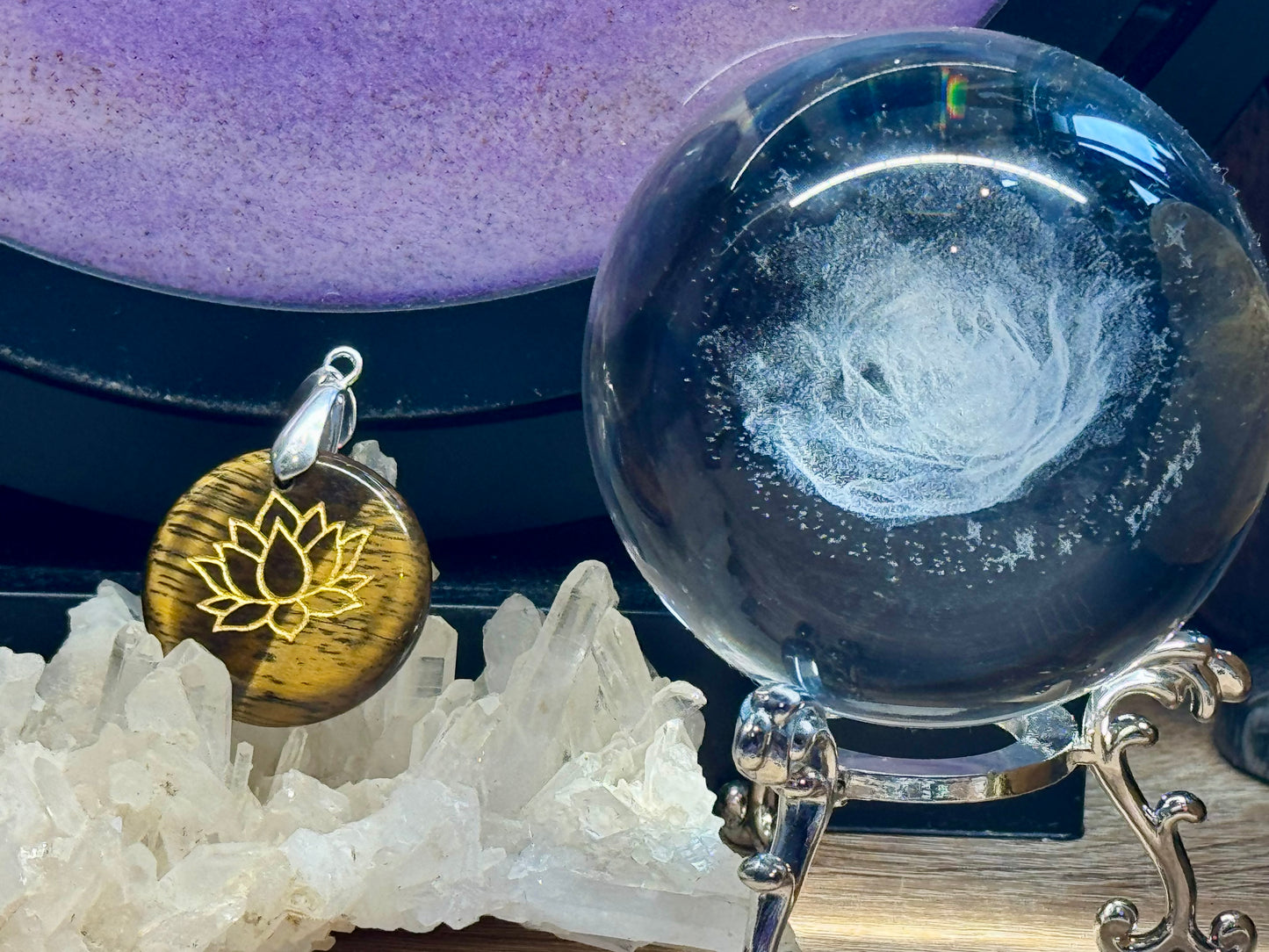Pendentif Oeil deTigre - Lotus 2
