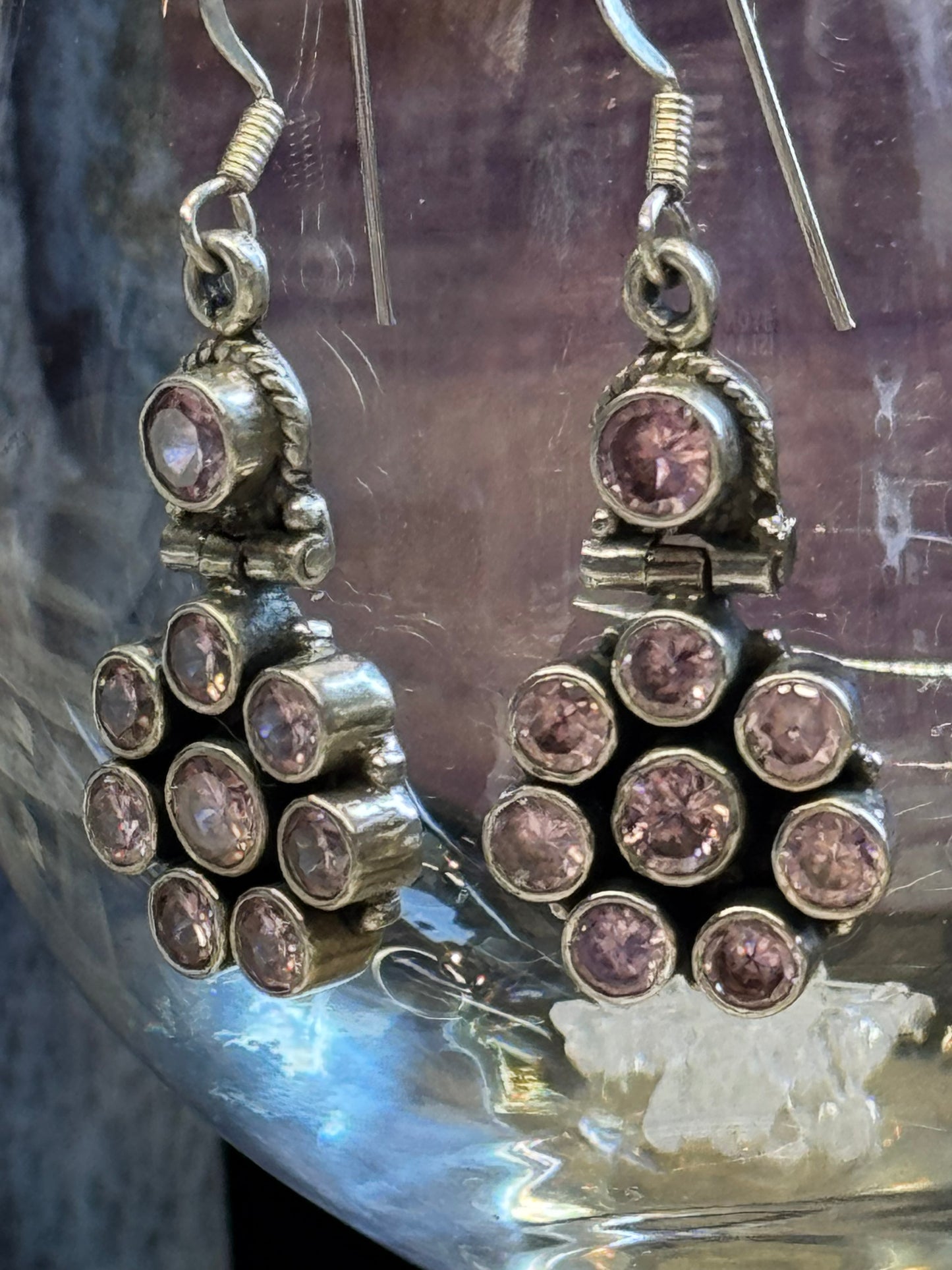 Boucles d’oreilles de Topaze Rose