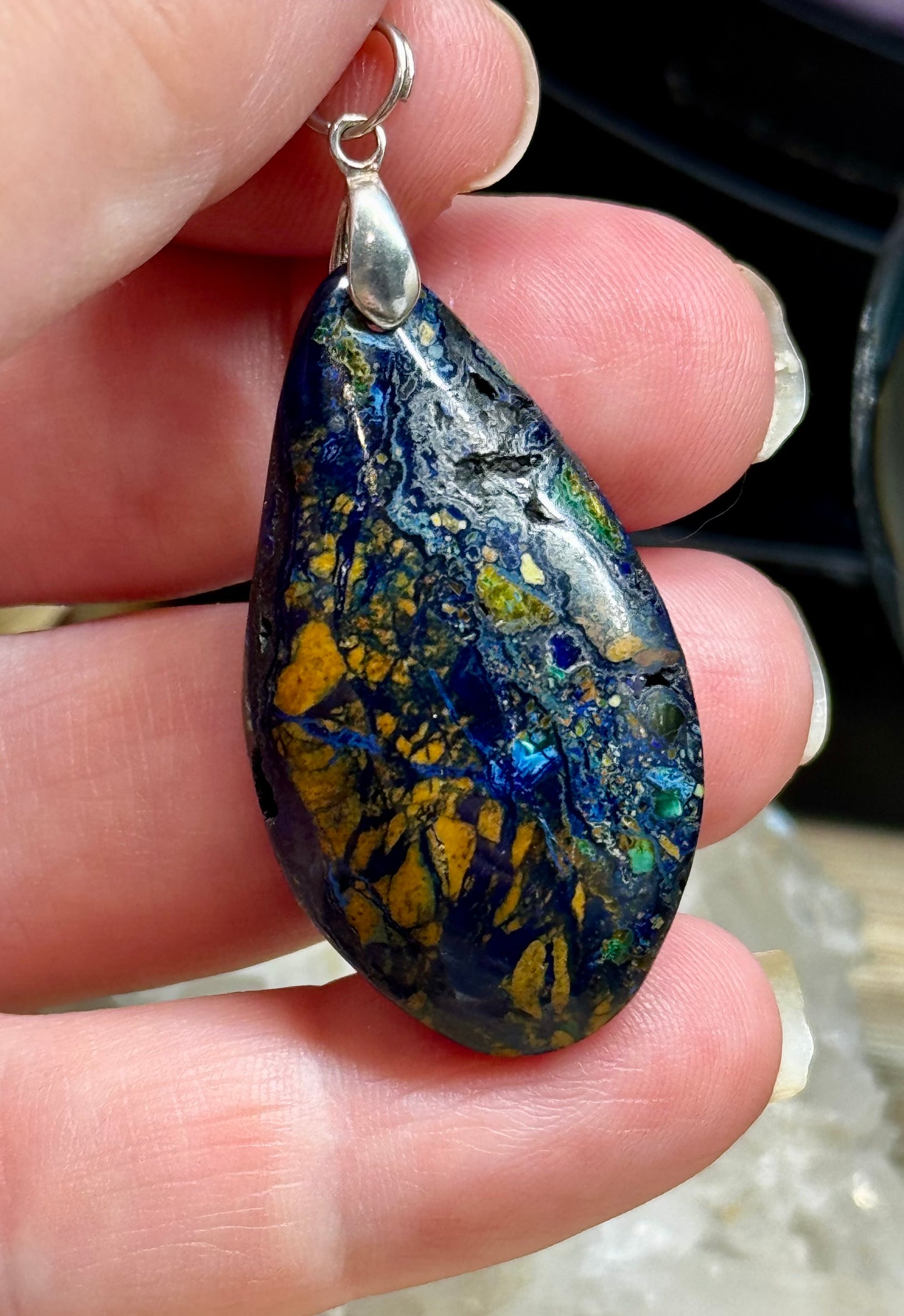 Pendentif d’azurite