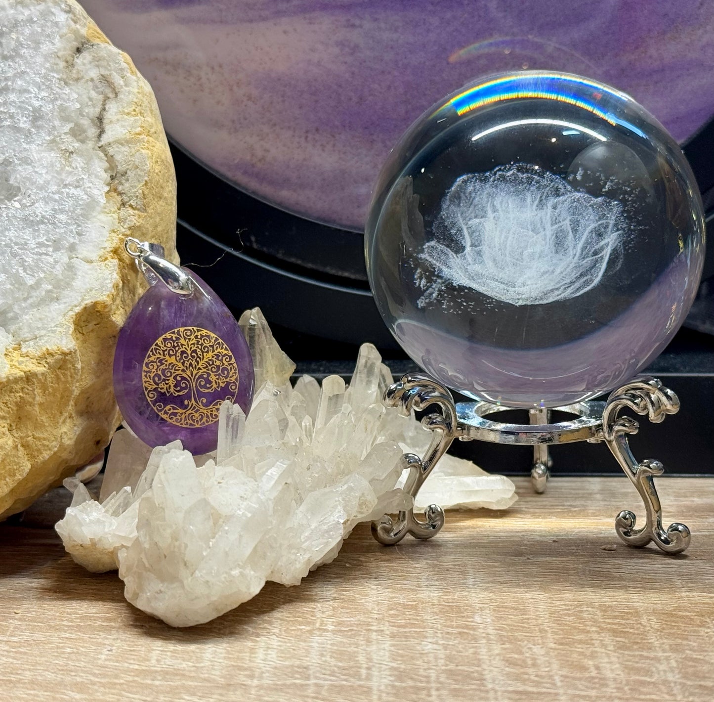 Pendentif goutte d’Améthyste