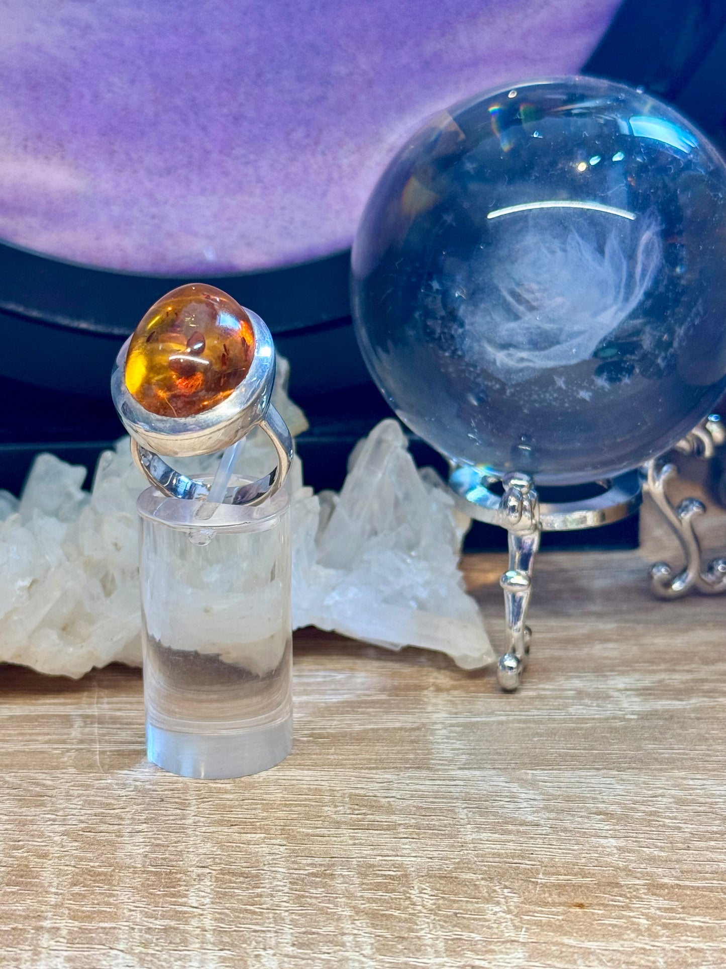 Bague en Ambre T55