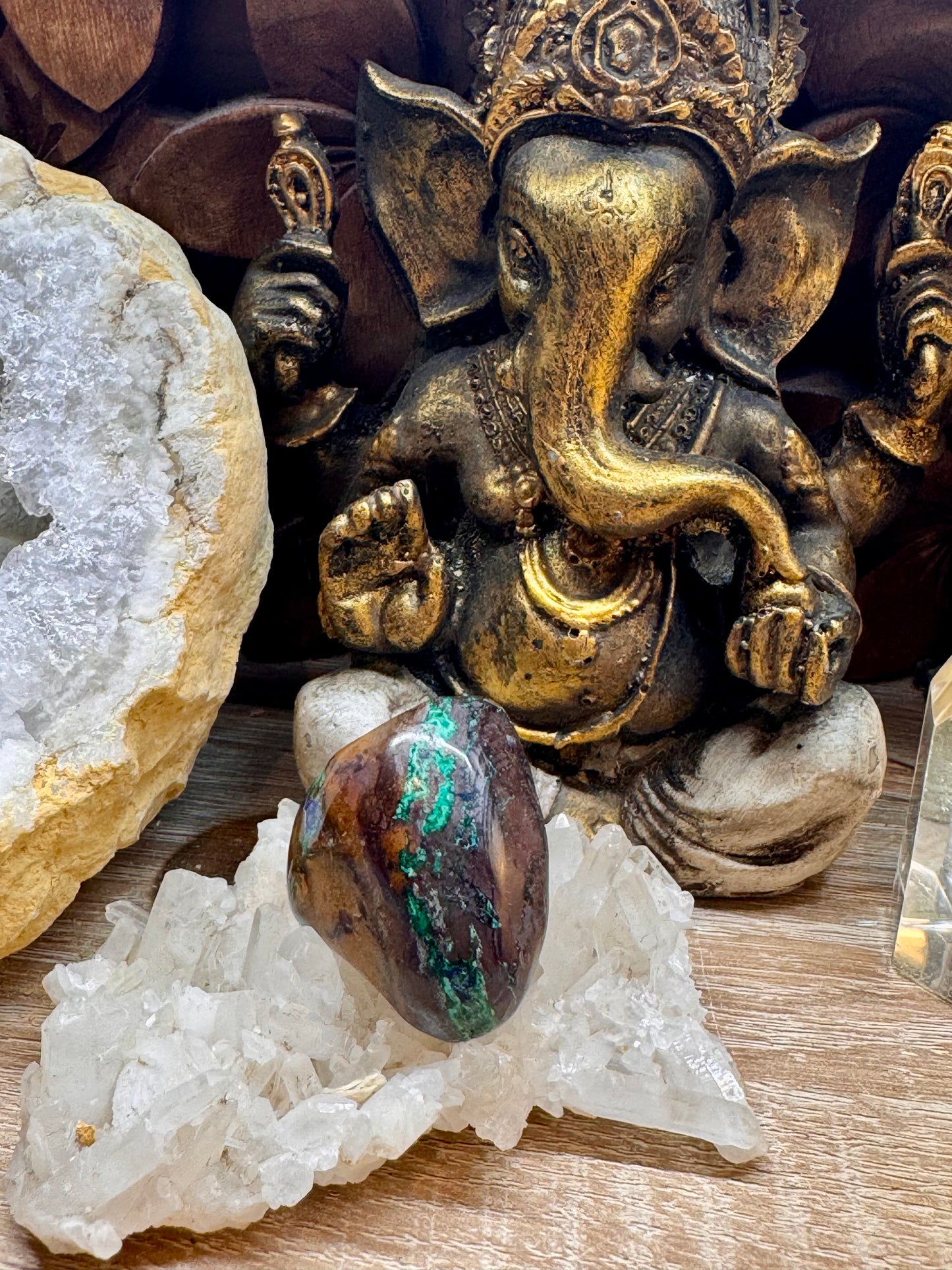 Galets et Pierres semi-polis d’Azurite Malachite