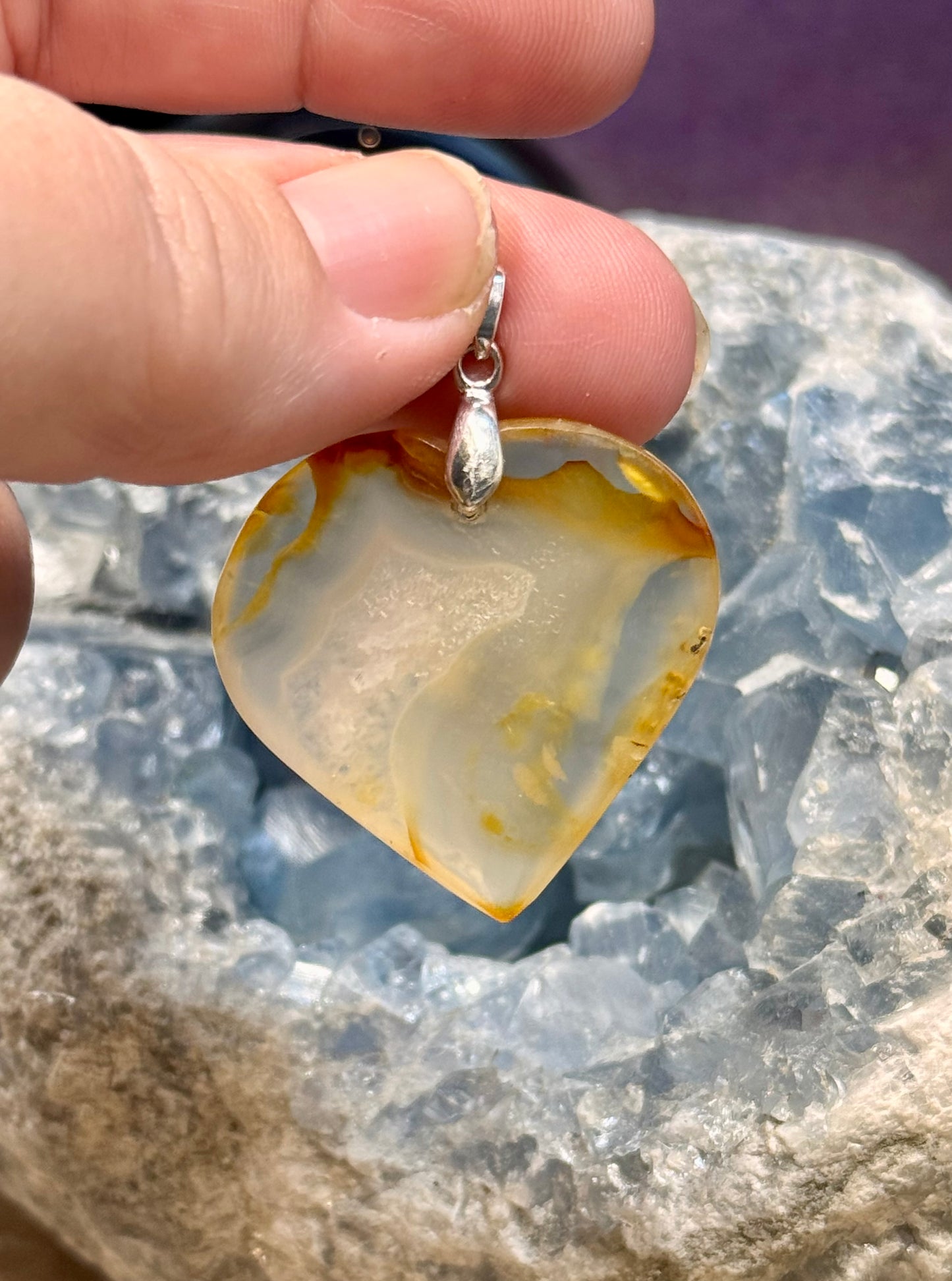 Pendentif en cœur de Cornaline