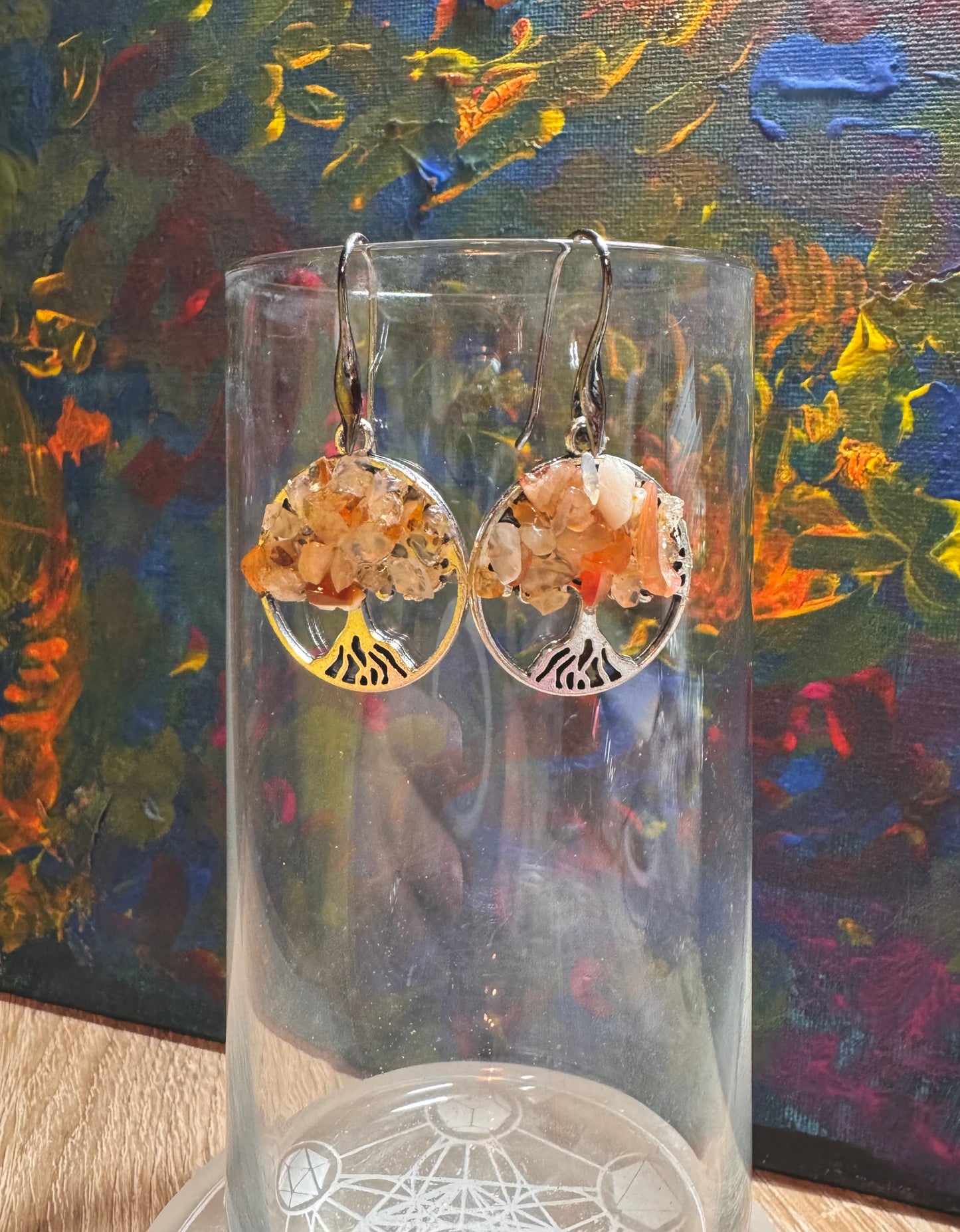 Boucles d’oreilles en argent et pierre de lune